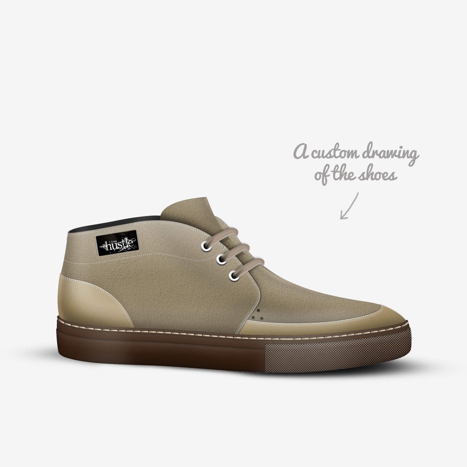 IGH's custom made in Italy shoes by Donnie B. Leflaire | Sketch view