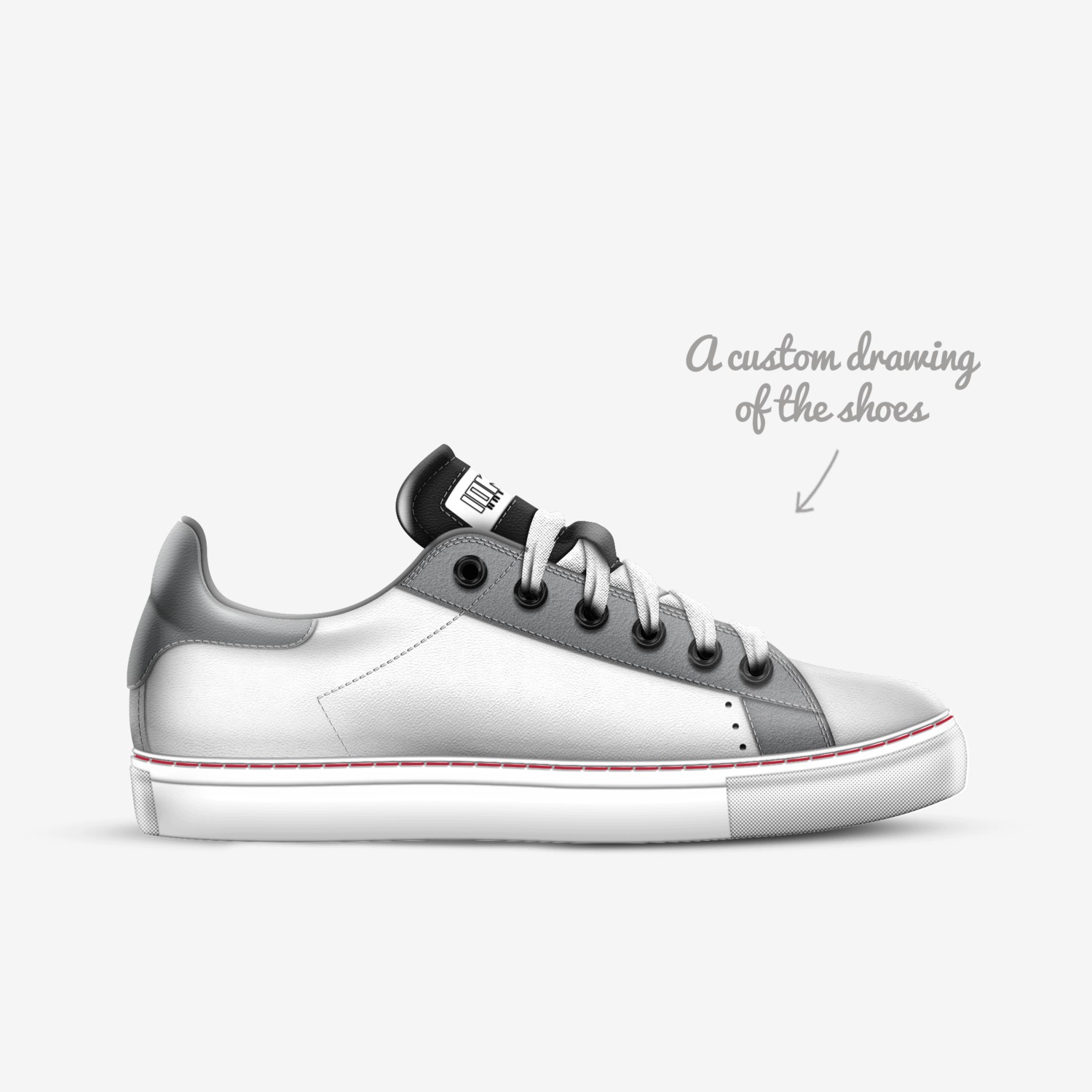 Draft 1  custom made in Italy shoes by Michael Belmes | Sketch view