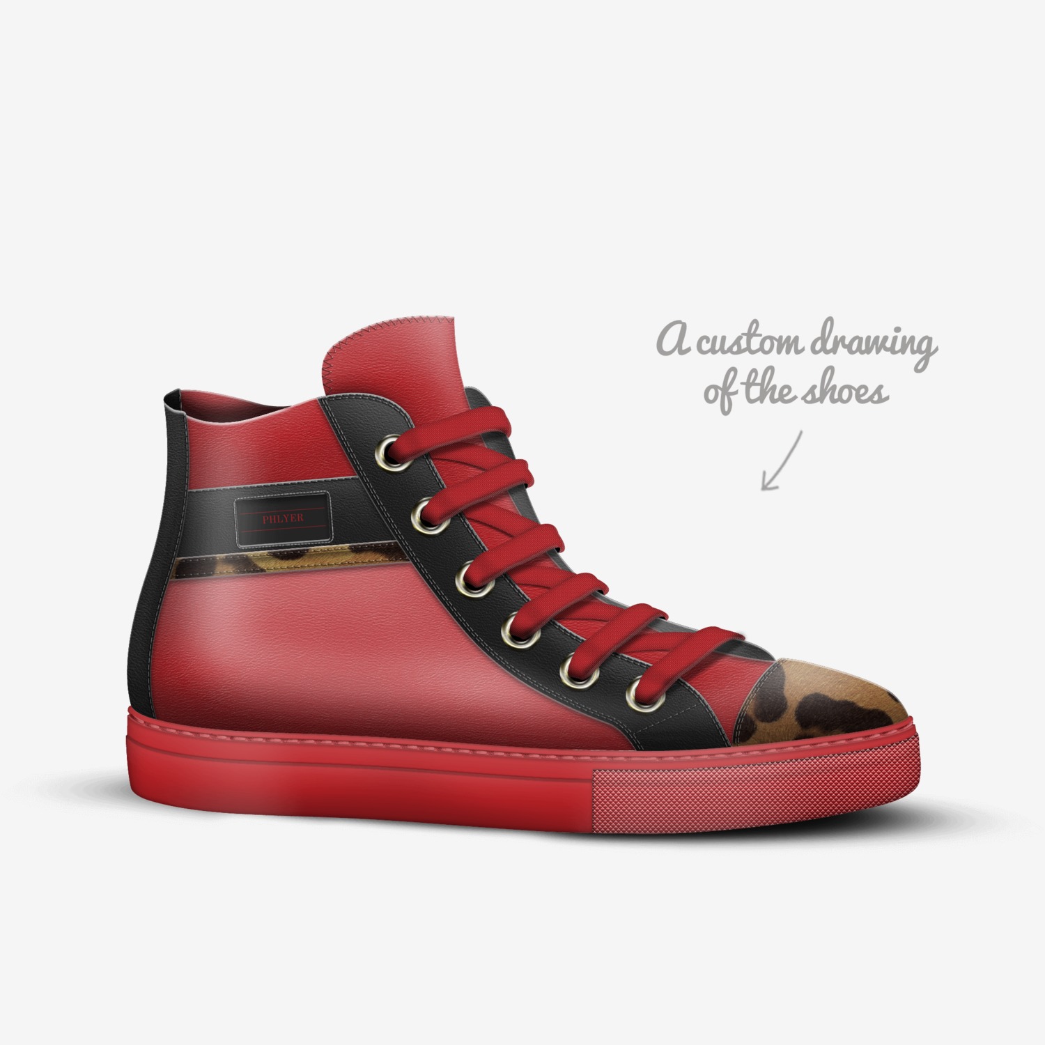 The Bloody Jungle custom made in Italy shoes by Moyo Jones | Sketch view