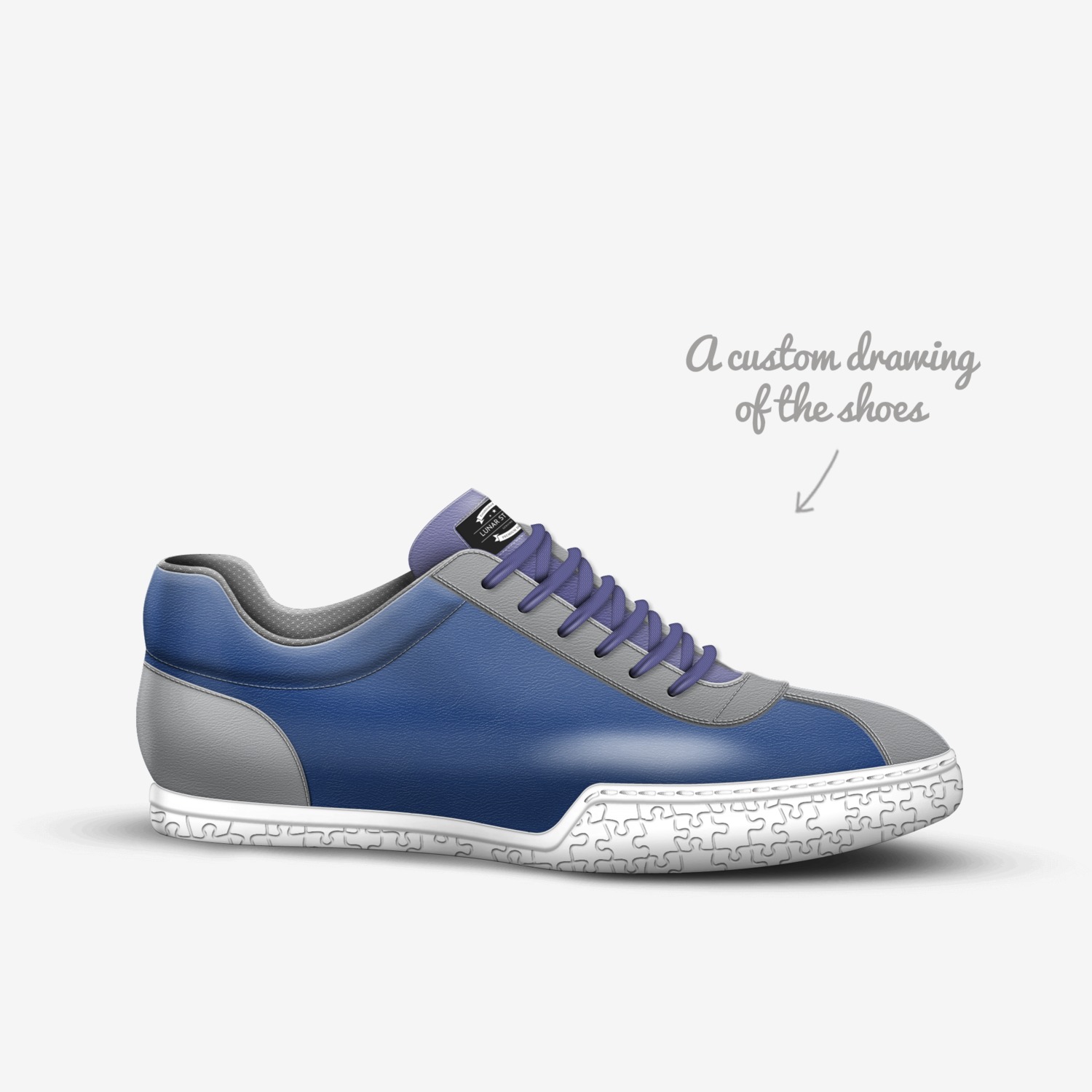 Lunar Studios custom made in Italy shoes by Cheyenne Reed | Sketch view