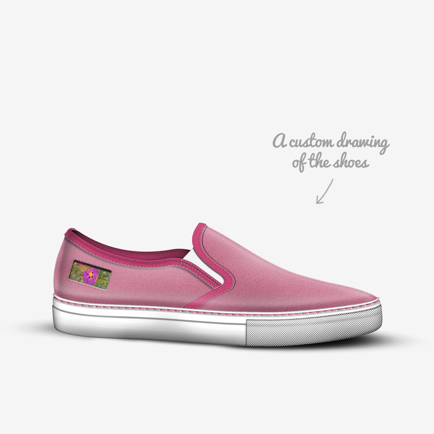 LA Lux custom made in Italy shoes by Lynda Anne Williams | Sketch view