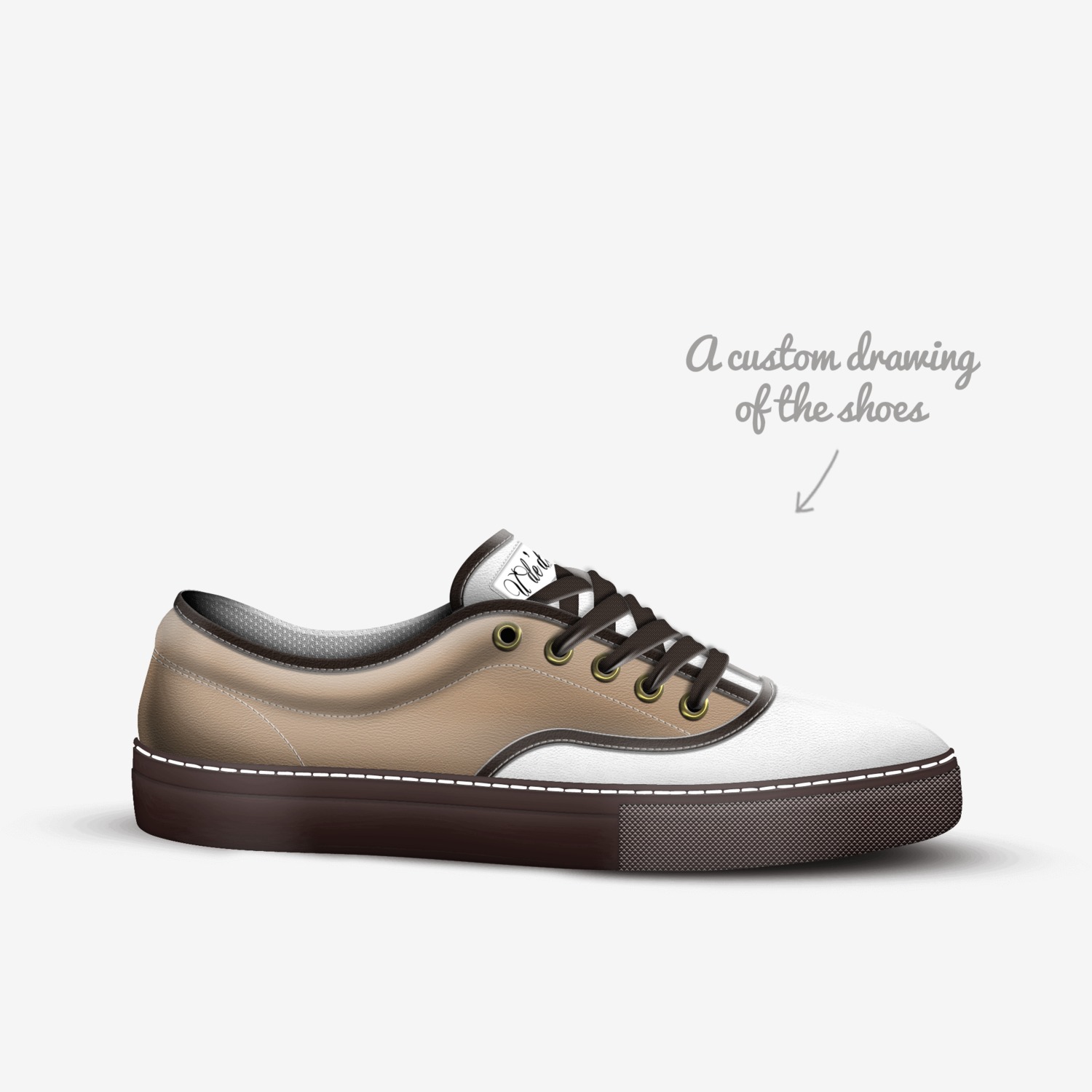 U'DE'DE custom made in Italy shoes by Demaria Simmons | Sketch view