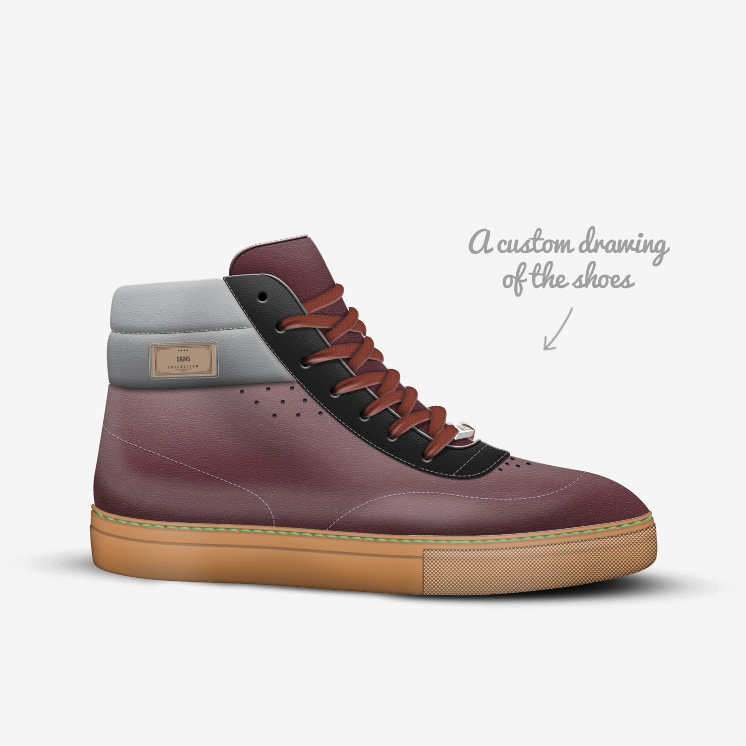 $aenz custom made in Italy shoes by Jared Saenz | Sketch view