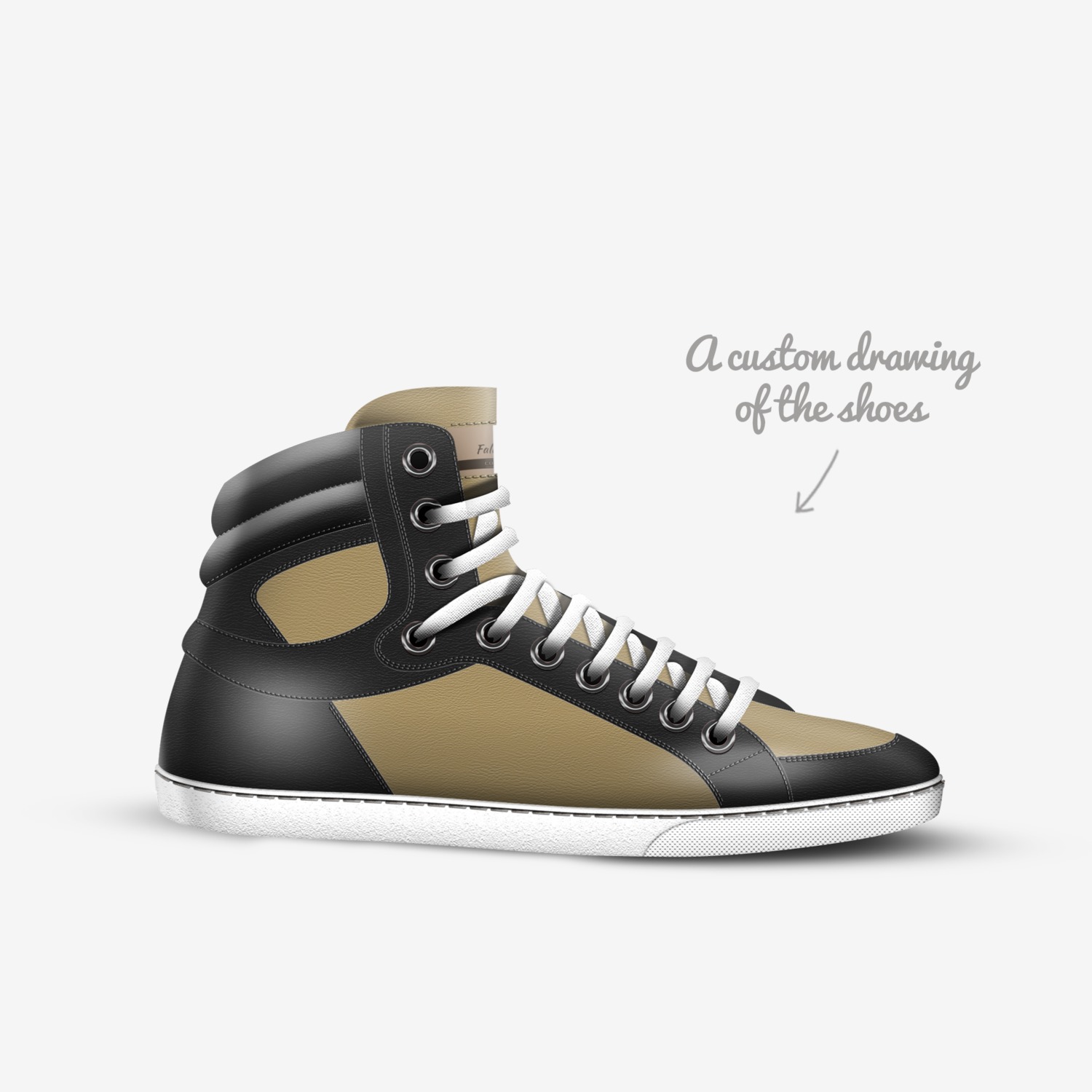 Falken Halt custom made in Italy shoes by Taj Anderson | Sketch view