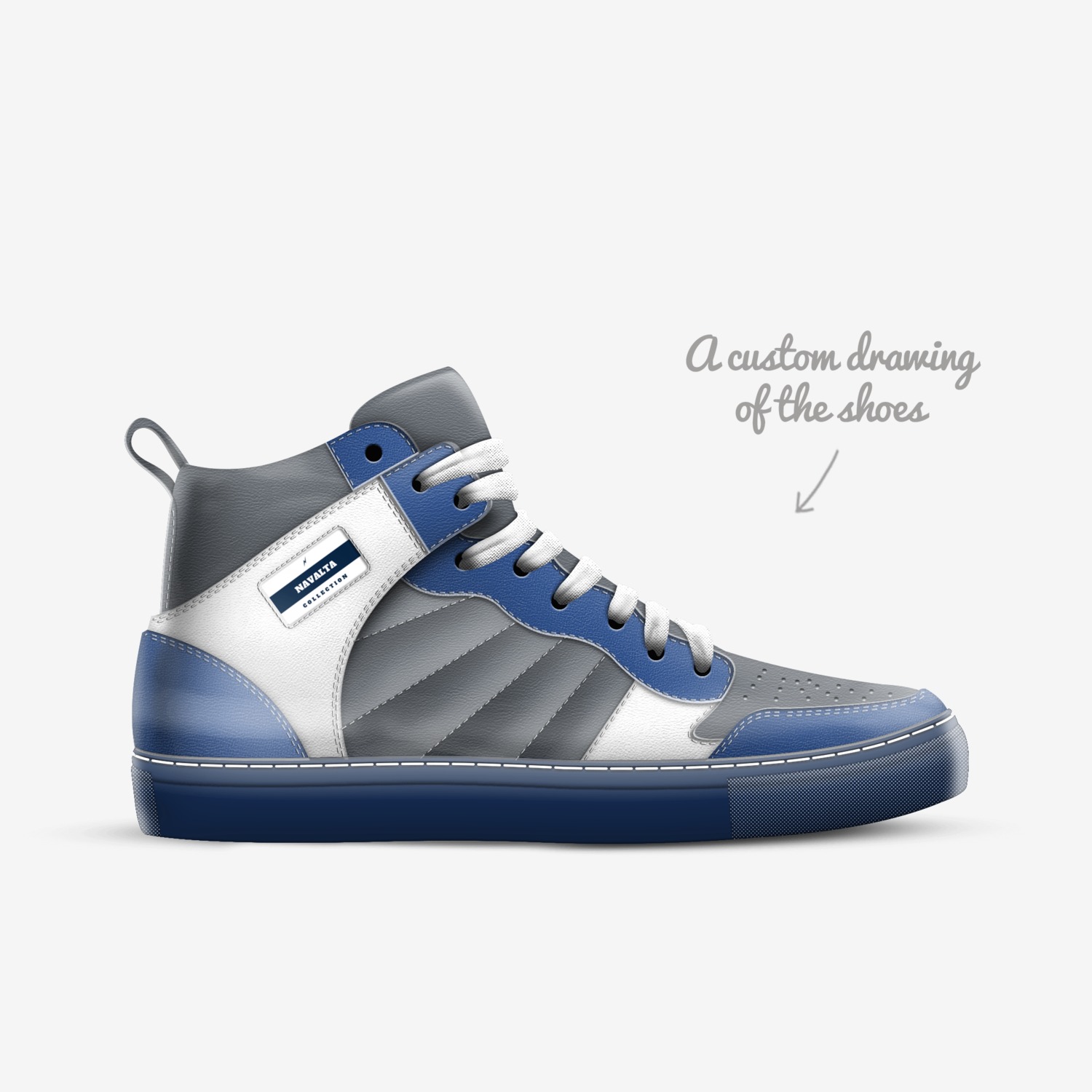 NAVALTA custom made in Italy shoes by Jessie Navalta | Sketch view