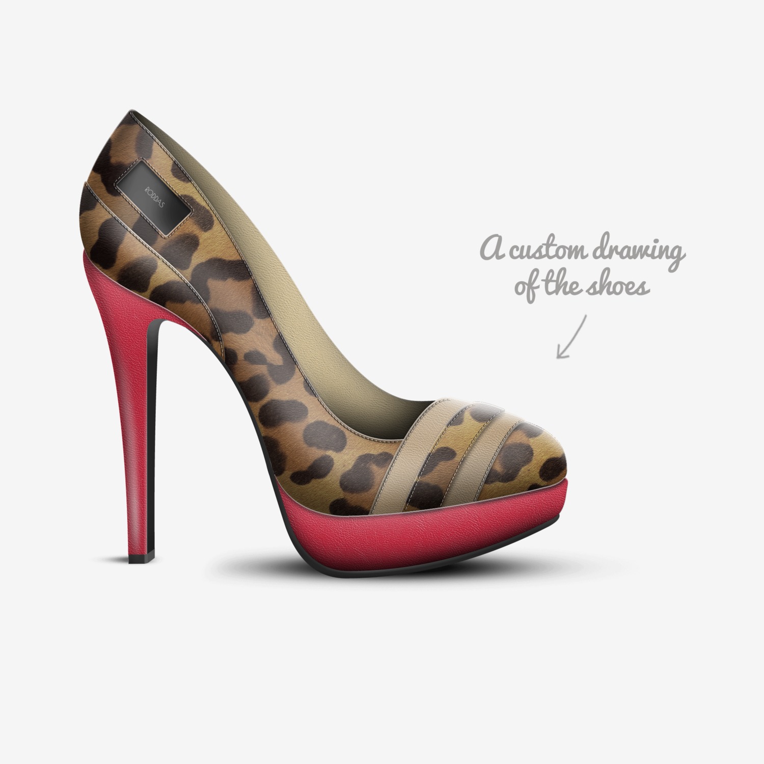 Roddas custom made in Italy shoes by George Baker | Sketch view