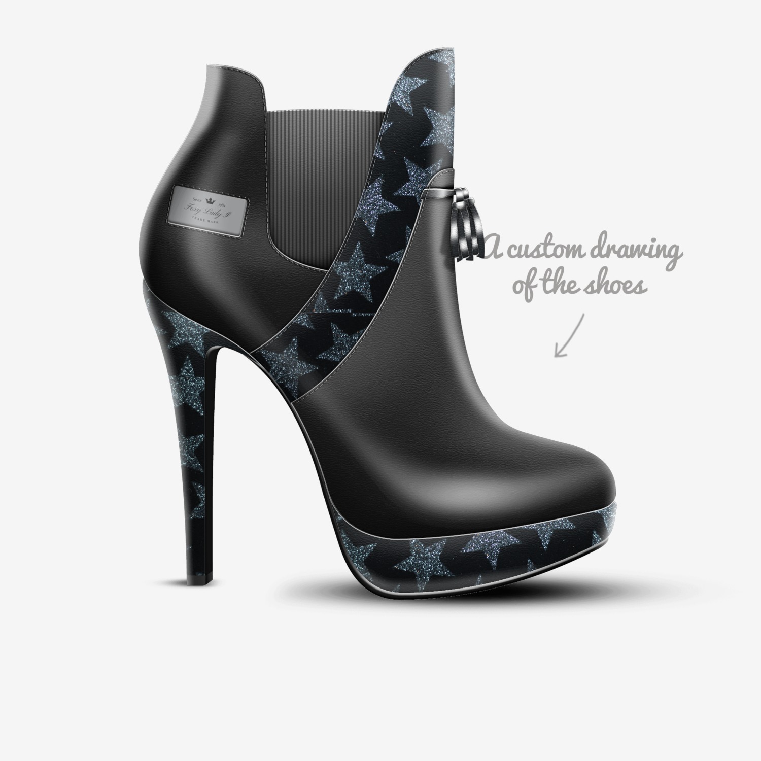 Foxy Lady I custom made in Italy shoes by Edward Maddox | Sketch view