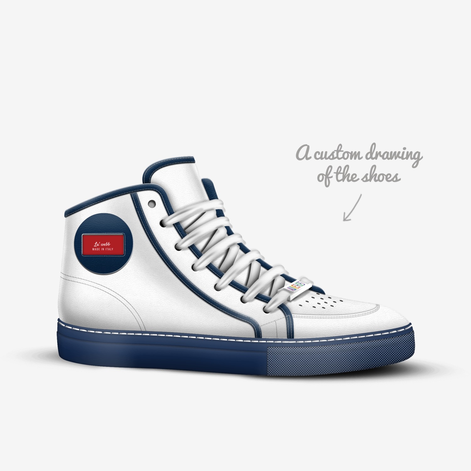 La' webb  custom made in Italy shoes by Wilbert Webb | Sketch view