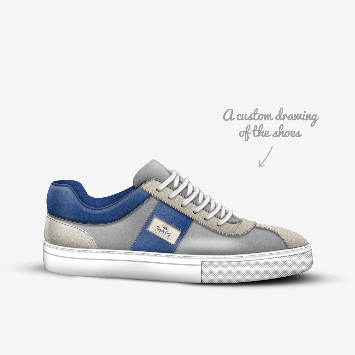 Triple OG custom made in Italy shoes by William Portwine | Sketch view
