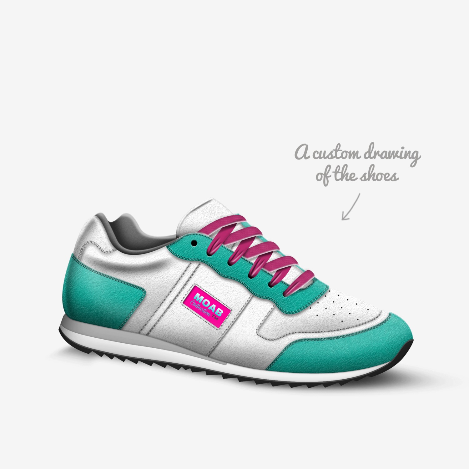 MOAB custom made in Italy shoes by Nasir Ma'At-el | Sketch view