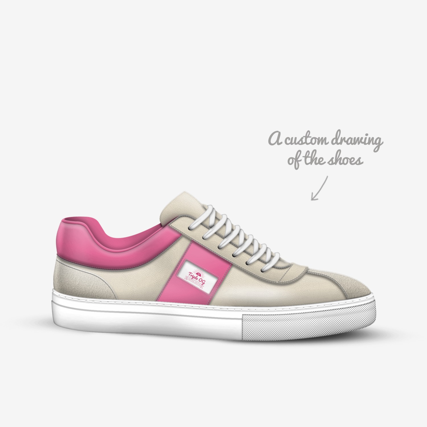 Triple OG custom made in Italy shoes by William Portwine | Sketch view