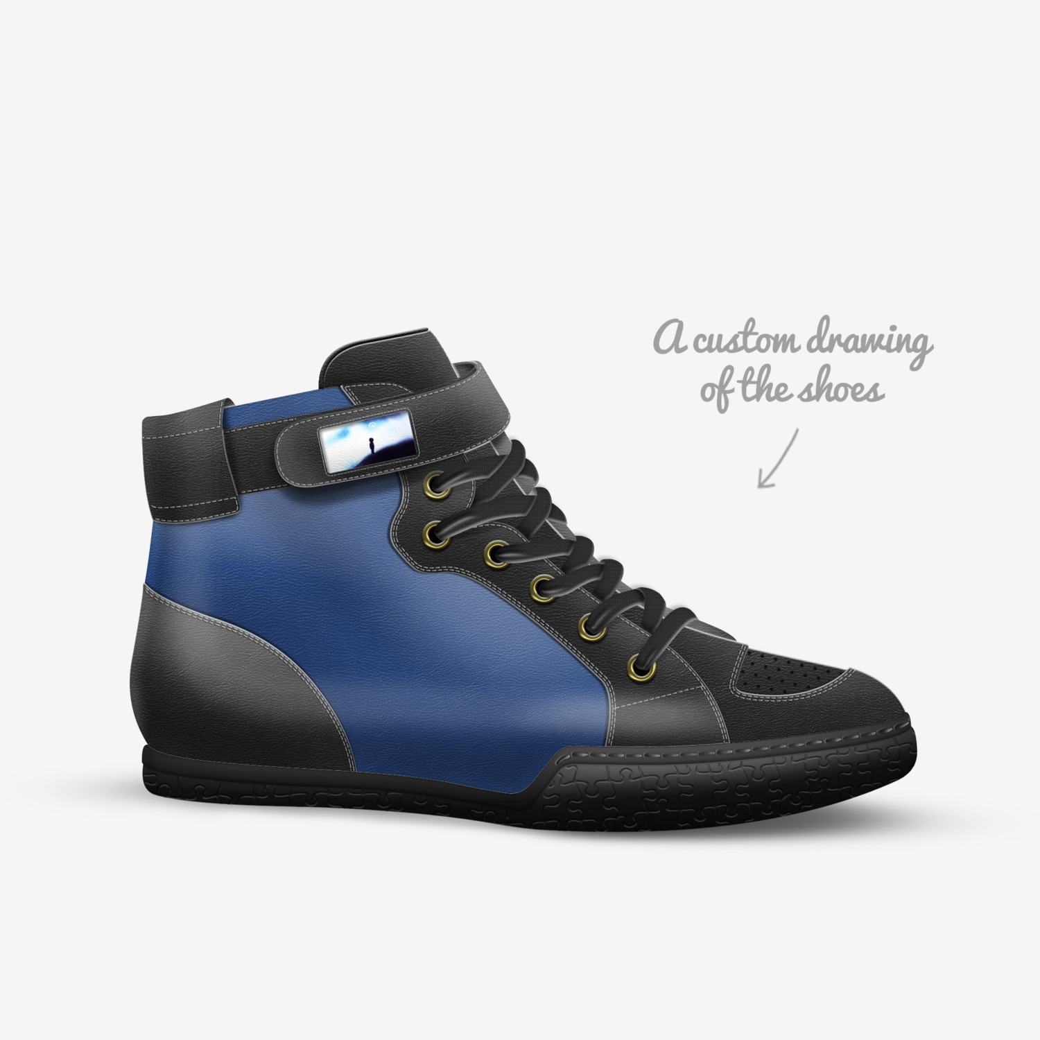 starlites custom made in Italy shoes by Chris Wright | Sketch view