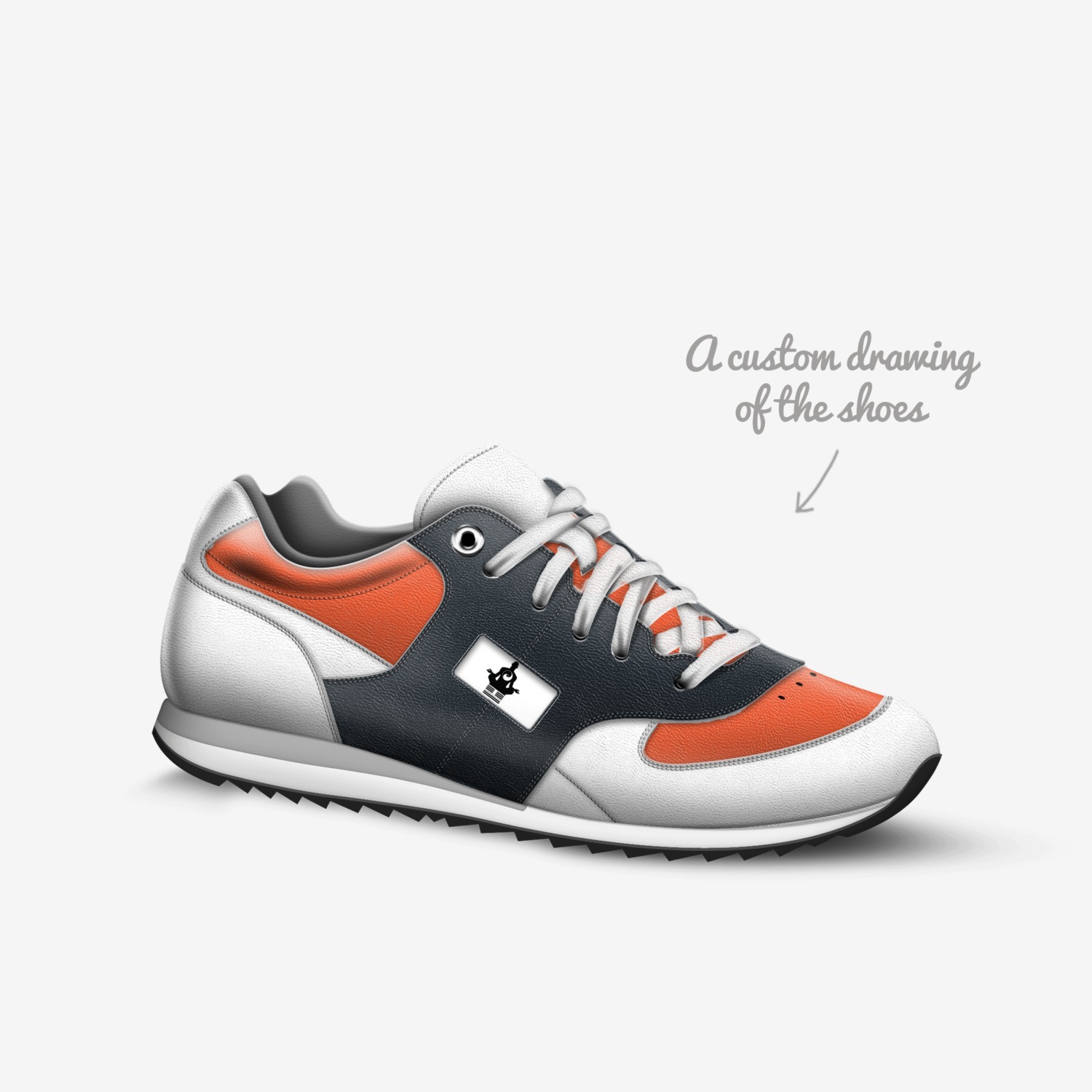 AOP QI MOVEMENT  custom made in Italy shoes by The Apprentice Of Peace | Sketch view
