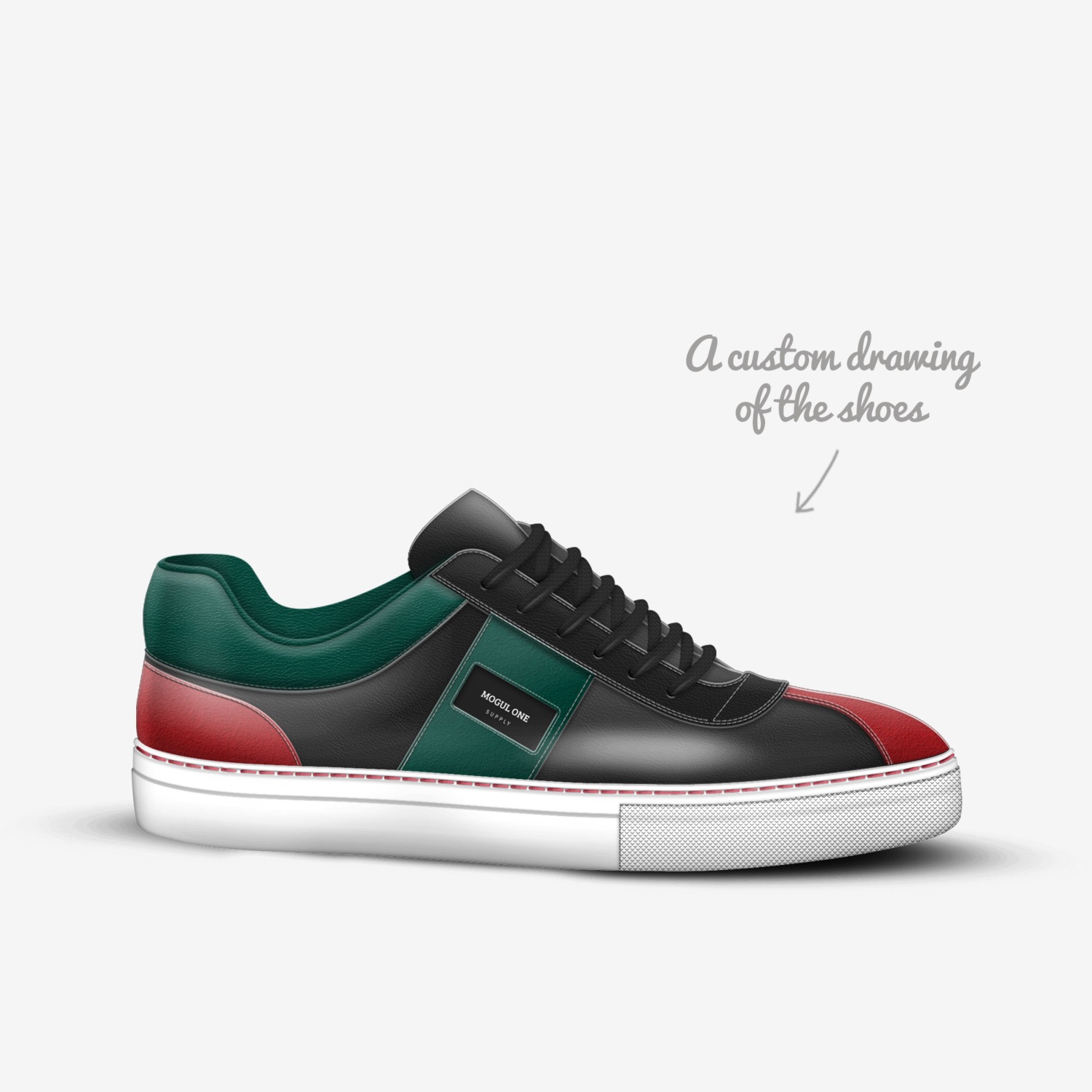 MOGUL ONE custom made in Italy shoes by Black Mogul Collection | Sketch view