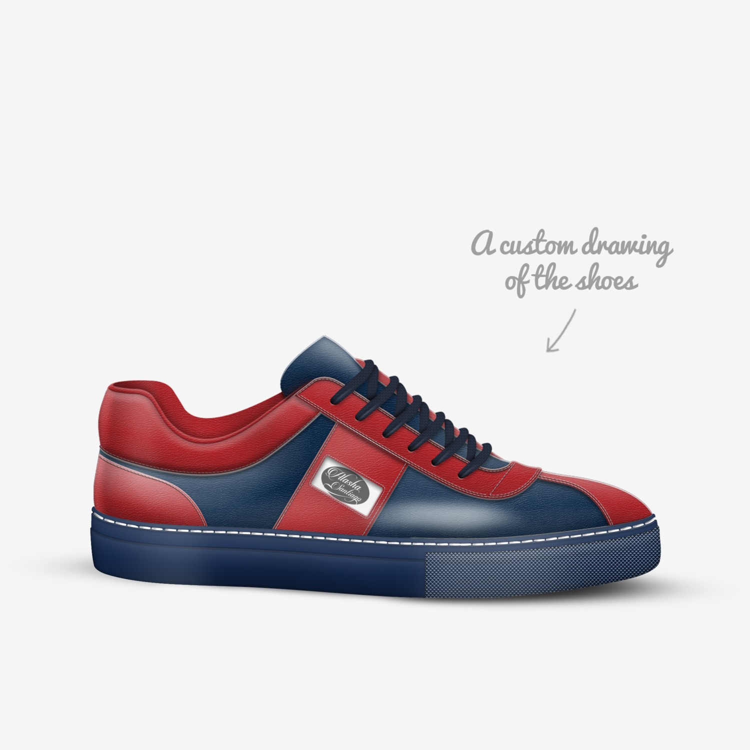 Skys the limit custom made in Italy shoes by Alasha Santiago | Sketch view