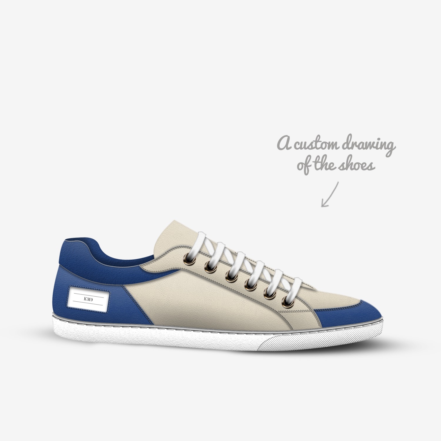 KM9 custom made in Italy shoes by Kristijan Kiki Margetić | Sketch view