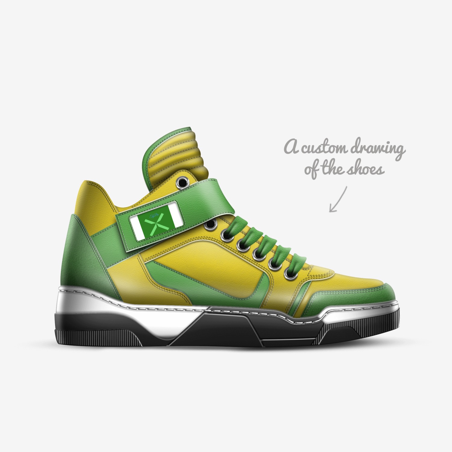 TyBo custom made in Italy shoes by Cathy Gloss | Sketch view