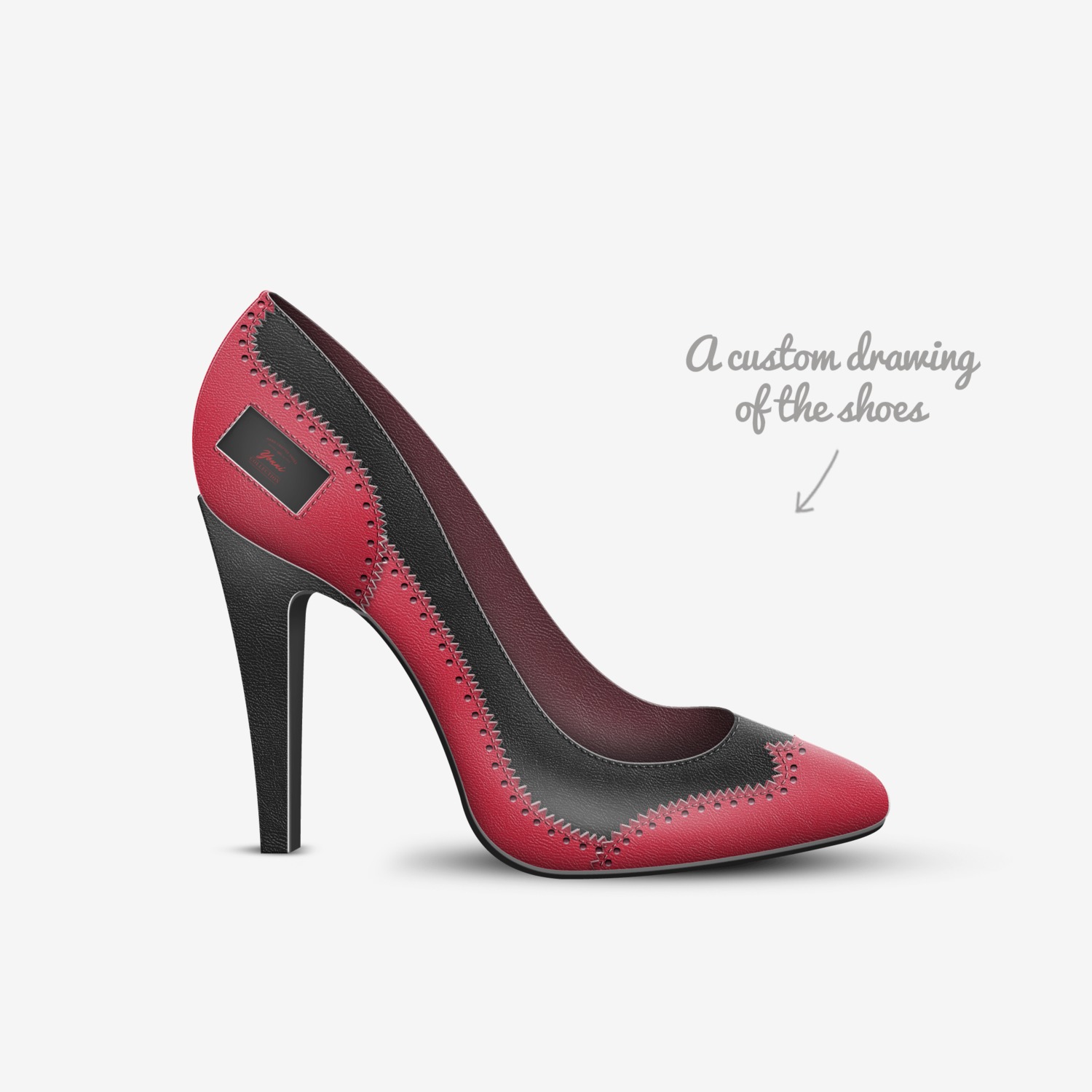 Red Hottt! custom made in Italy shoes by Yonni Obasan | Sketch view