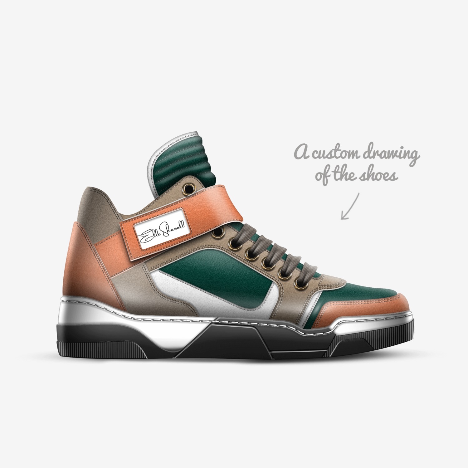 ELLE SHANELL custom made in Italy shoes by Ella Shanell | Sketch view
