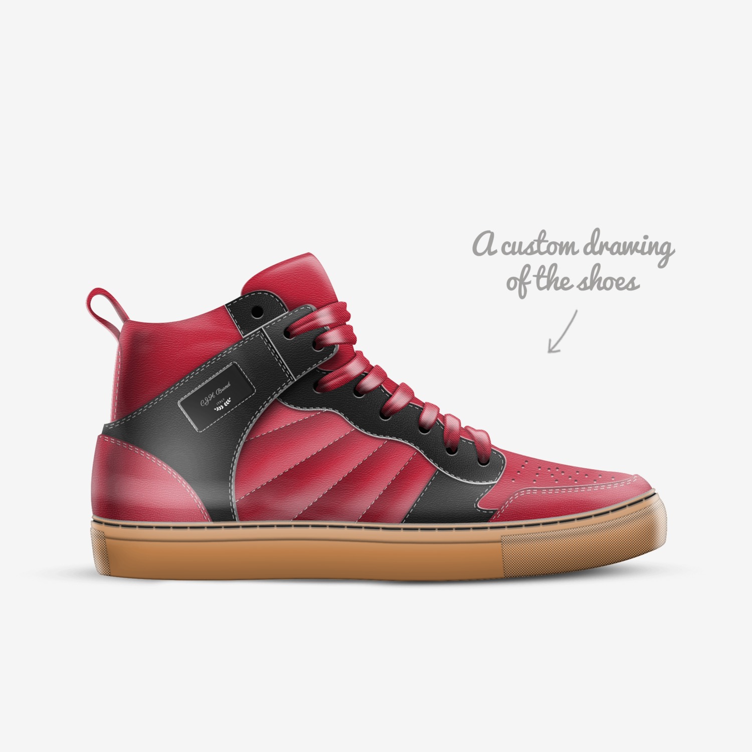 C.J.H Brand custom made in Italy shoes by Latoya Jackson | Sketch view