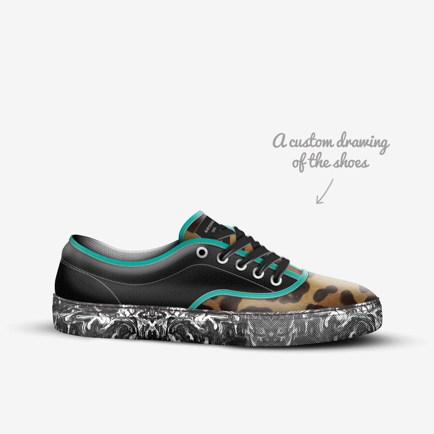 MADISONS custom made in Italy shoes by Rashied Goodwin | Sketch view