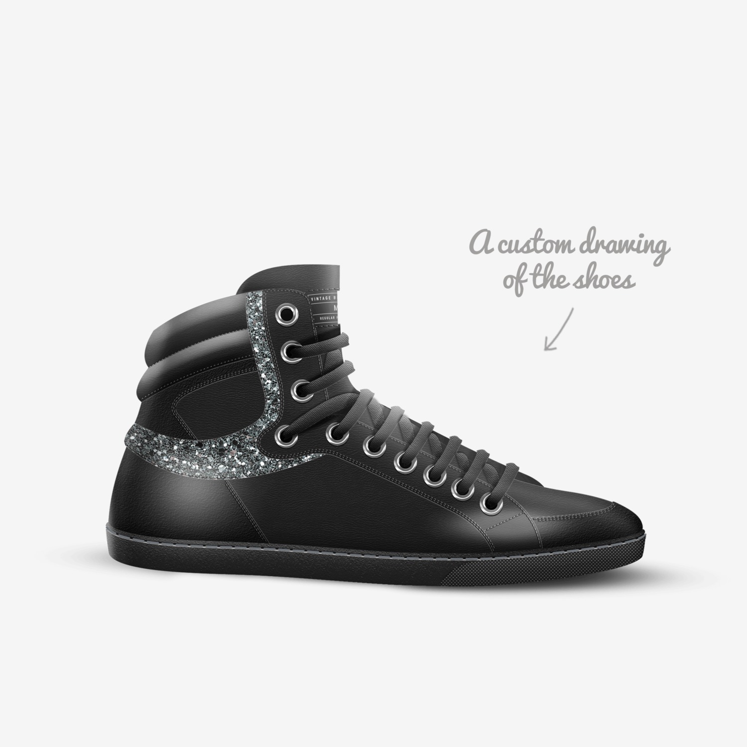 M- boot custom made in Italy shoes by Marvin Correa | Sketch view
