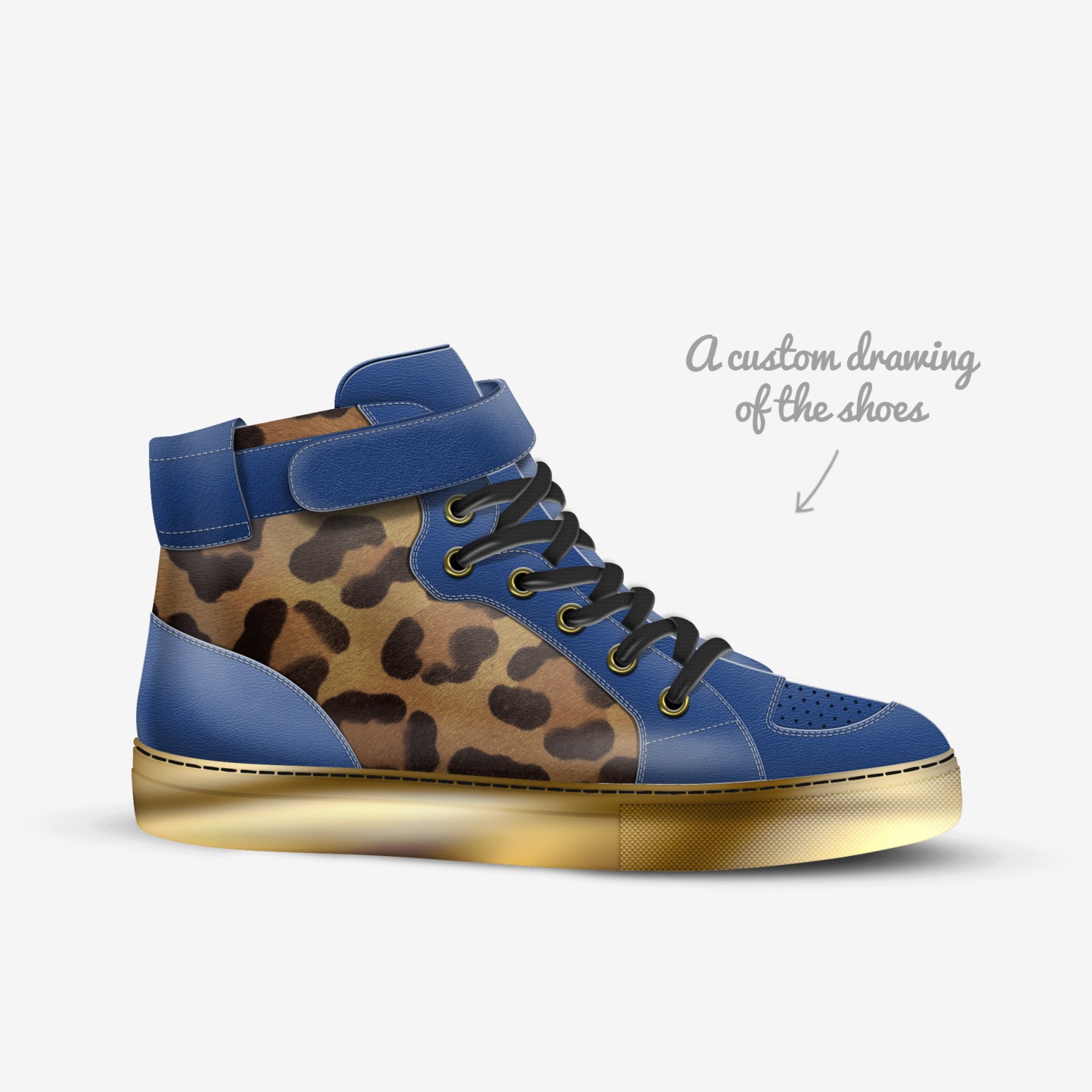 Alexanders  custom made in Italy shoes by Darius Alexander | Sketch view