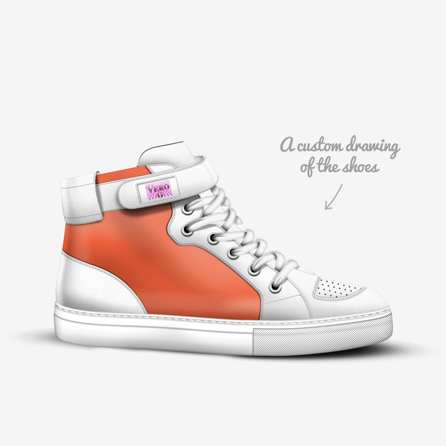 Vero G.  custom made in Italy shoes by Veronica Gonzalez | Sketch view