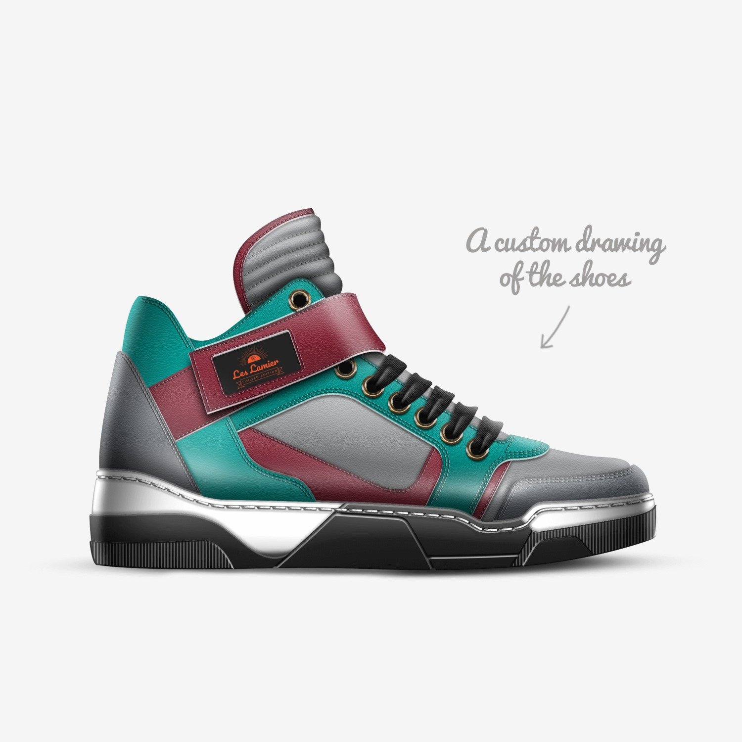 Les Lamier  custom made in Italy shoes by Whitney Reese | Sketch view