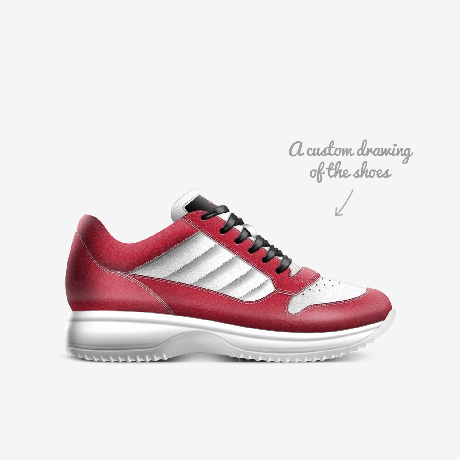 711 custom made in Italy shoes by Marcus Billups | Sketch view