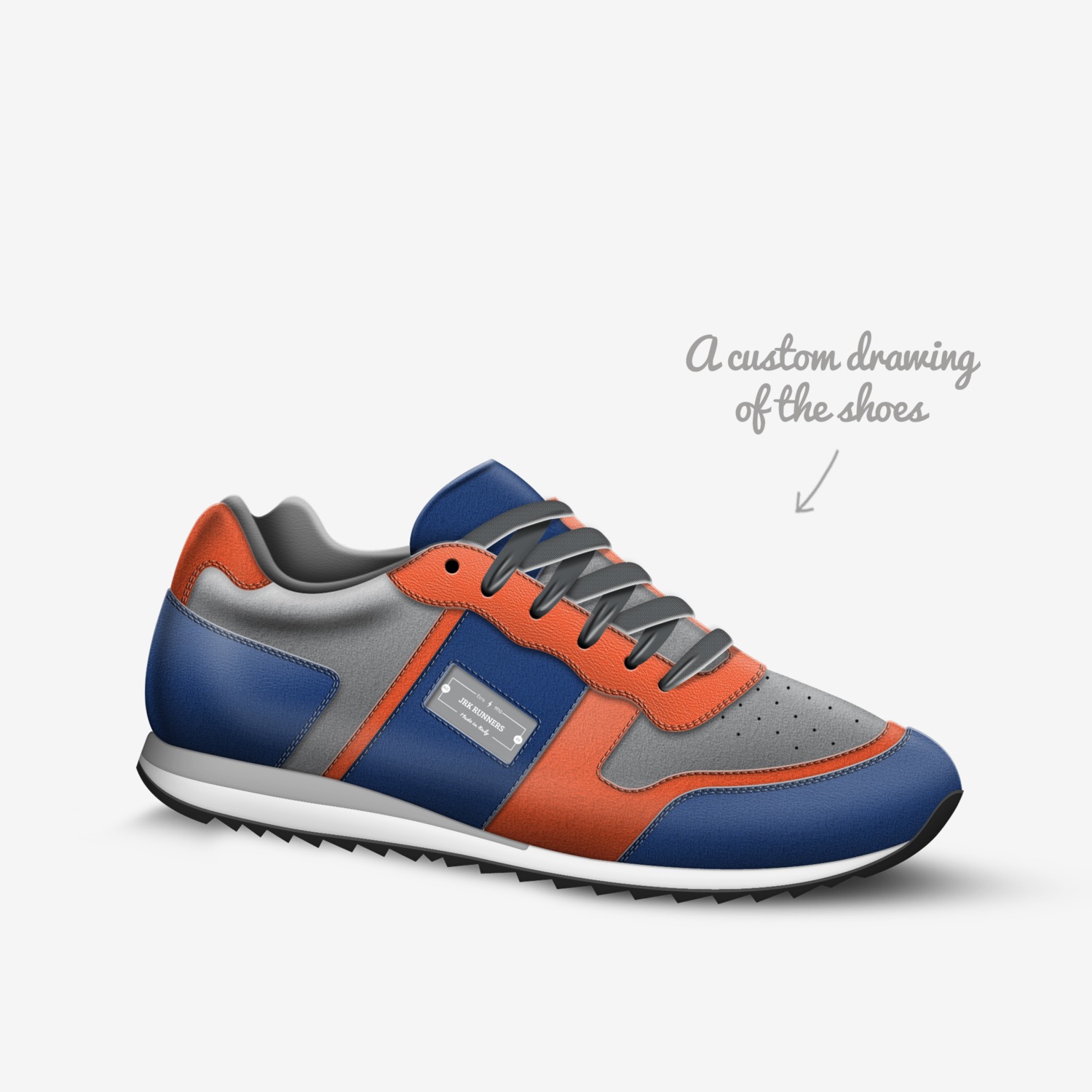 JRK RUNNERS custom made in Italy shoes by Ramon Blacqc-zarr | Sketch view