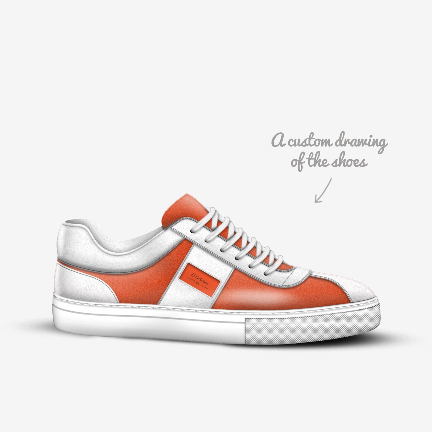 J3 Collection custom made in Italy shoes by Stephanie Jordan | Sketch view