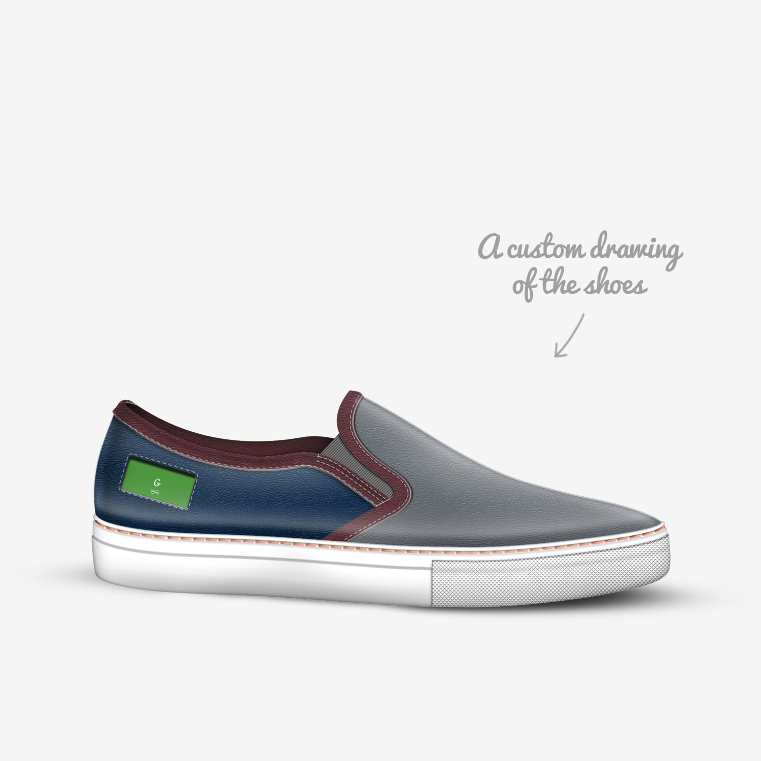 GLX custom made in Italy shoes by Gravity Lordz | Sketch view