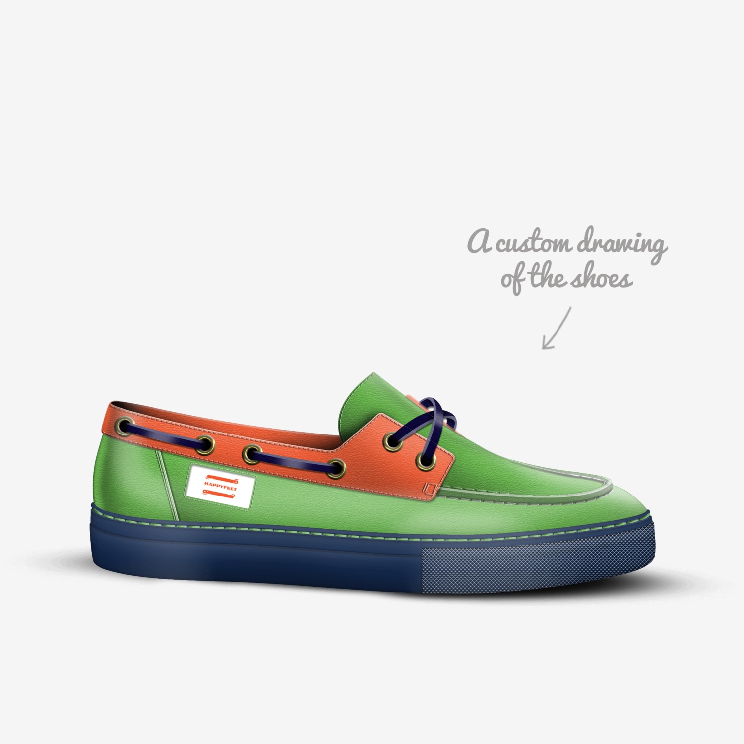 HAPPY FEET custom made in Italy shoes by Annmarie Atherton | Sketch view