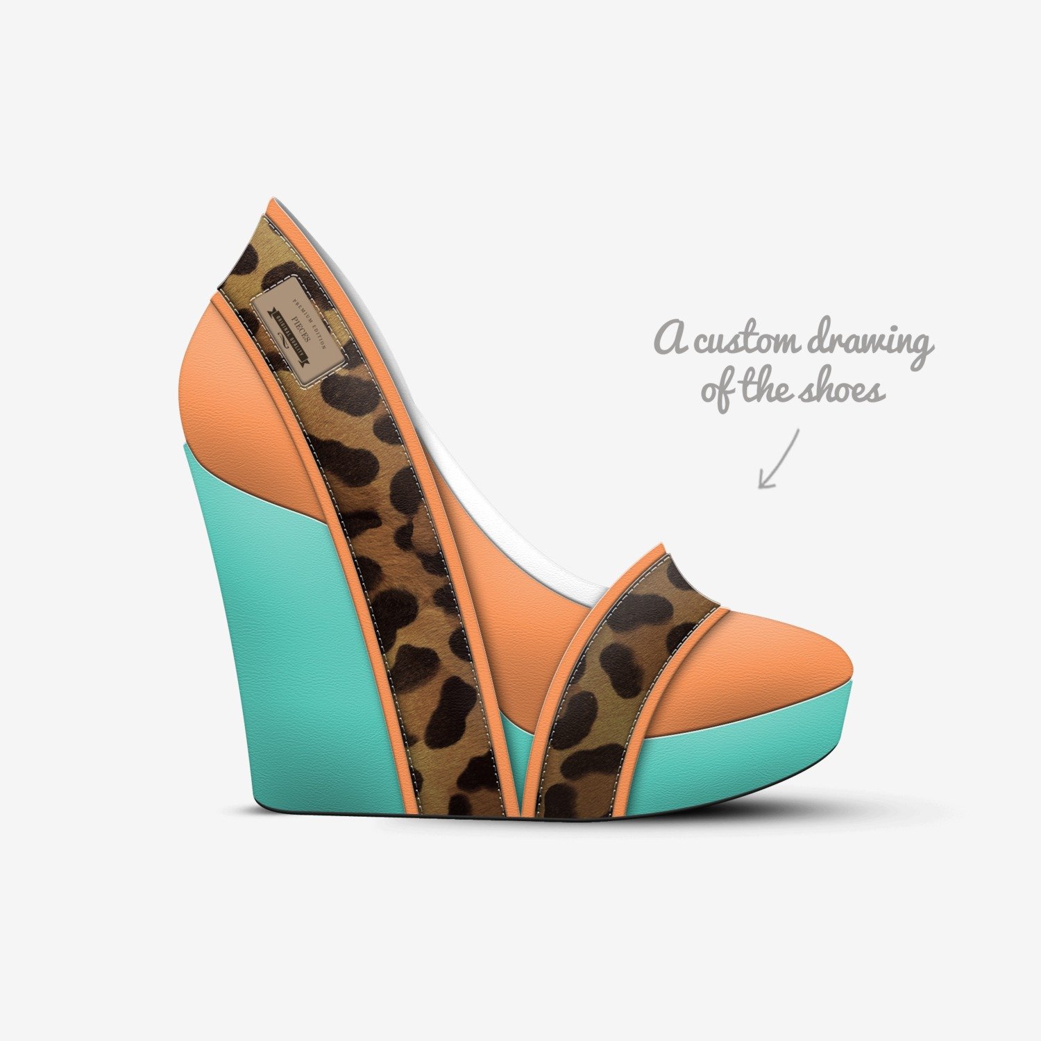 Pieces custom made in Italy shoes by Tonya Green | Sketch view