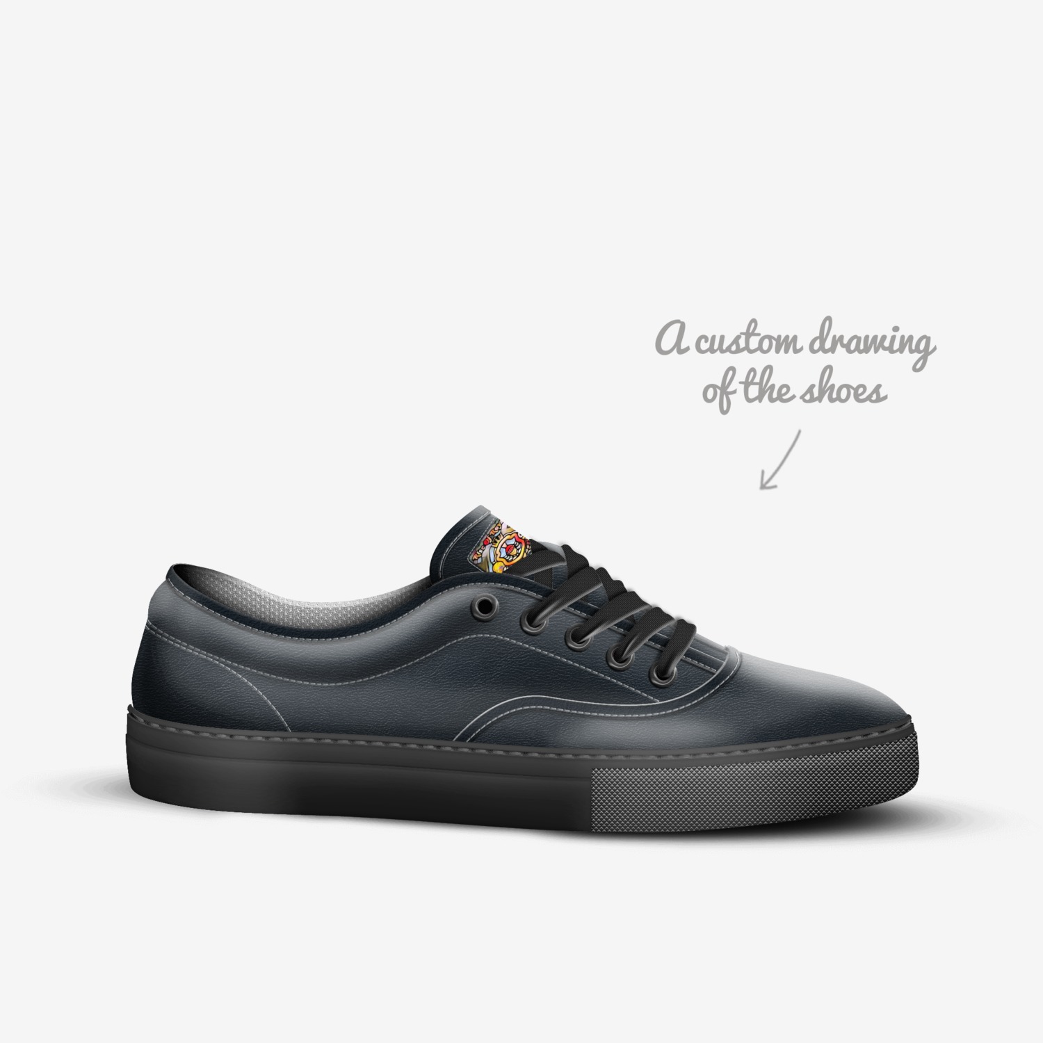 Aces custom made in Italy shoes by Keoni Quezena | Sketch view