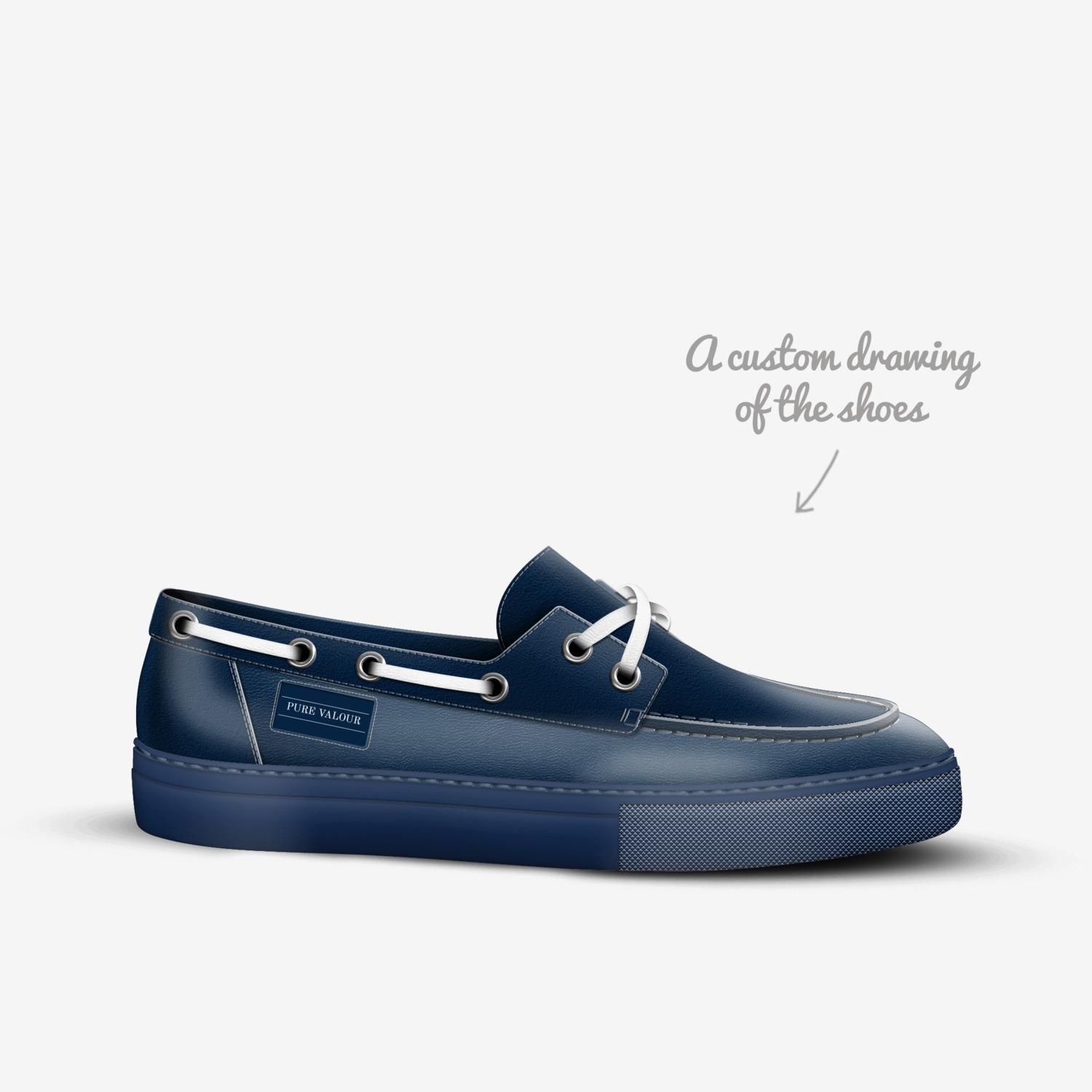 PURE VALOUR custom made in Italy shoes by Kabelo Leboa | Sketch view