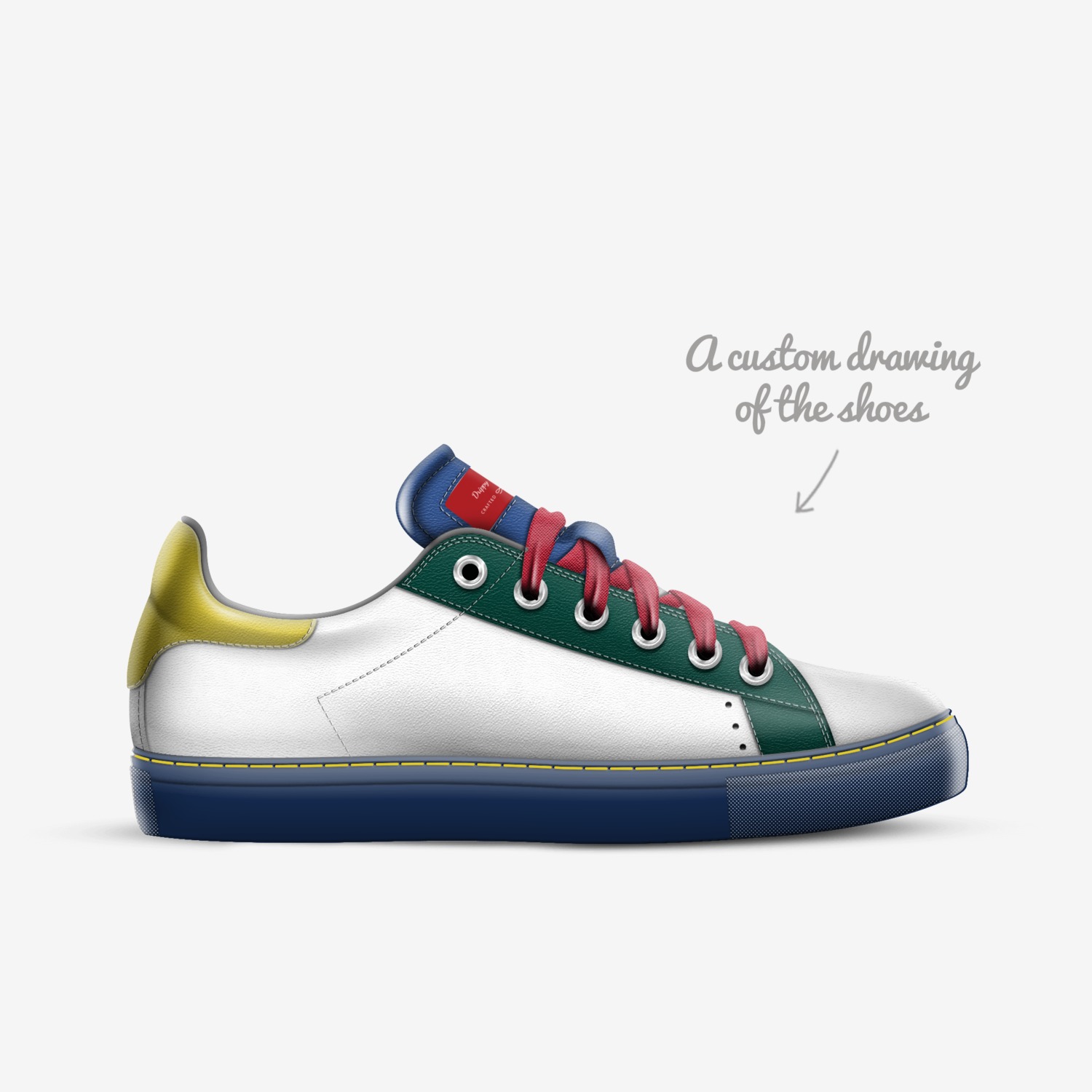 Drippy apparel custom made in Italy shoes by Xavier Riggsbee | Sketch view