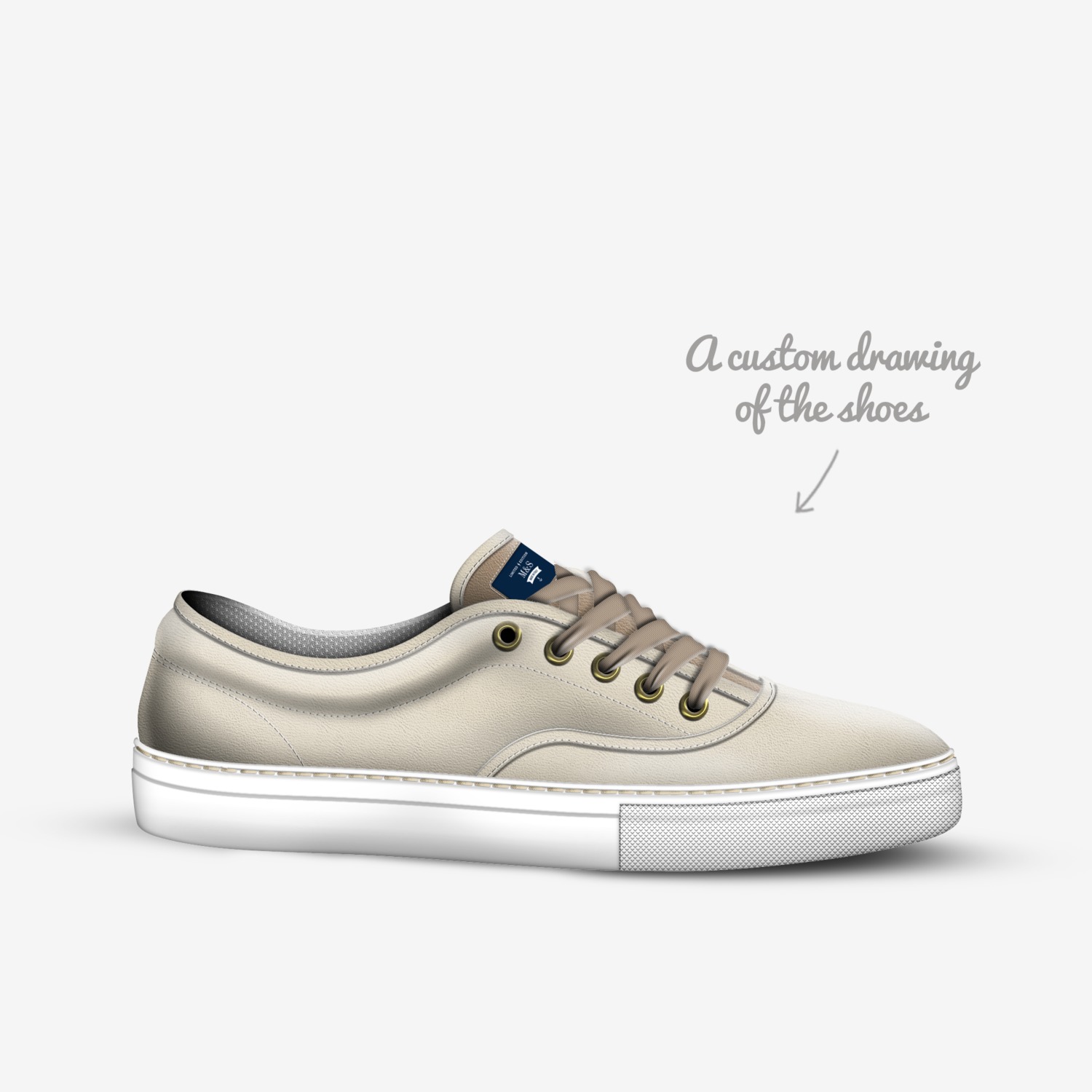 M&S custom made in Italy shoes by Mattia Pilotto | Sketch view