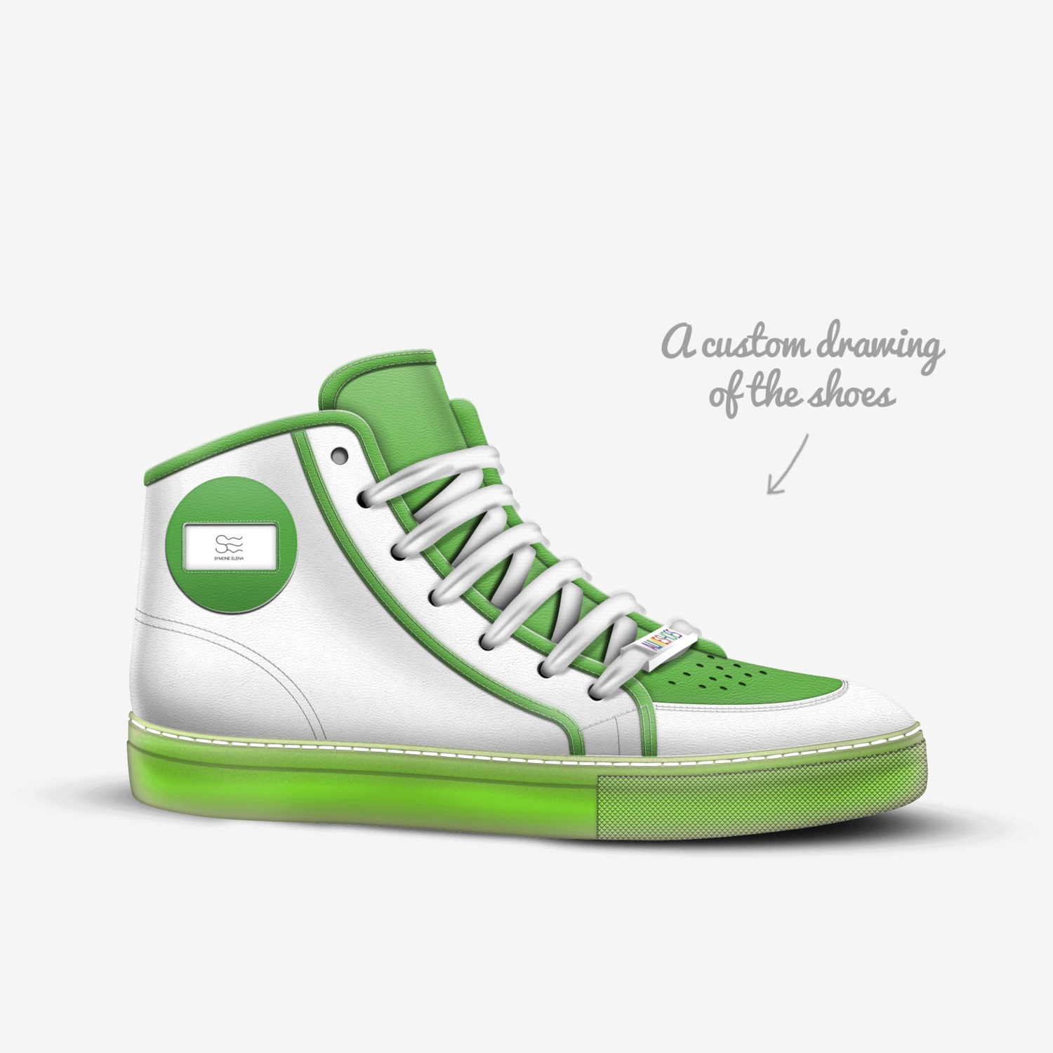 Symone Elena custom made in Italy shoes by Symone Walker | Sketch view
