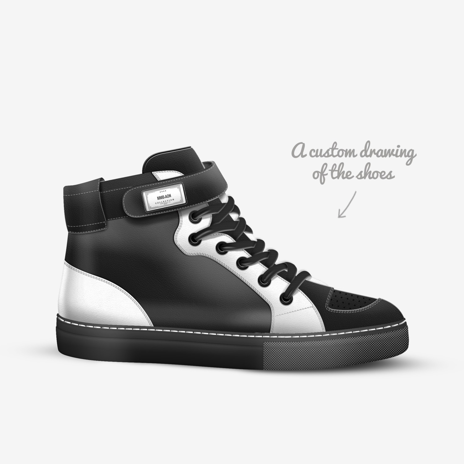 MMB-AON custom made in Italy shoes by Jordan Jcoolproductions | Sketch view