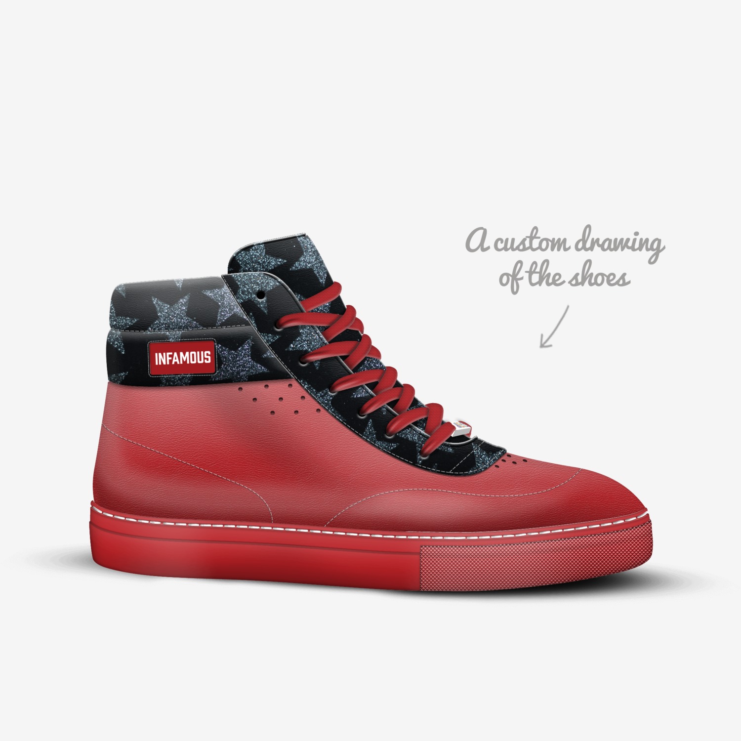 Libertas custom made in Italy shoes by Infamous Ej | Sketch view