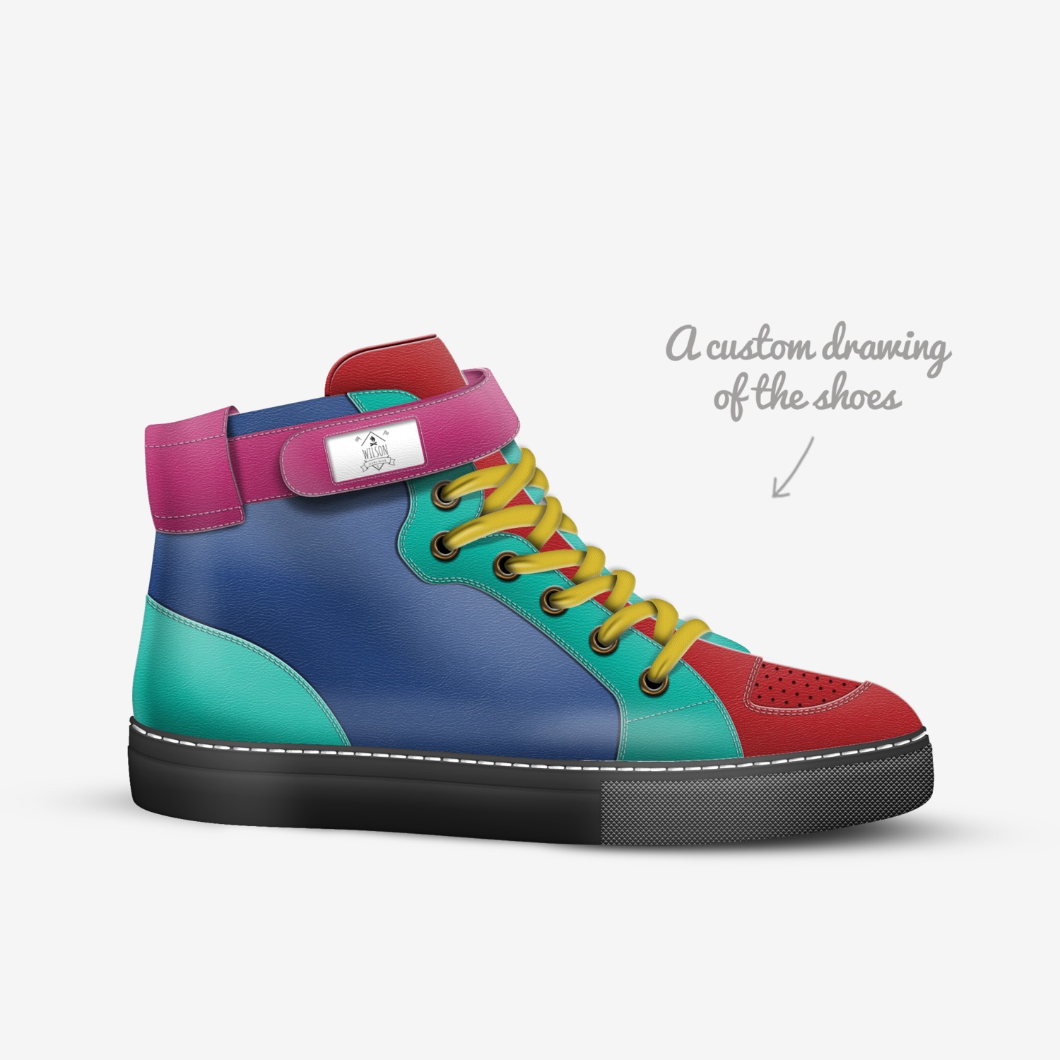 Wilson custom made in Italy shoes by Wilson Kosasih | Sketch view