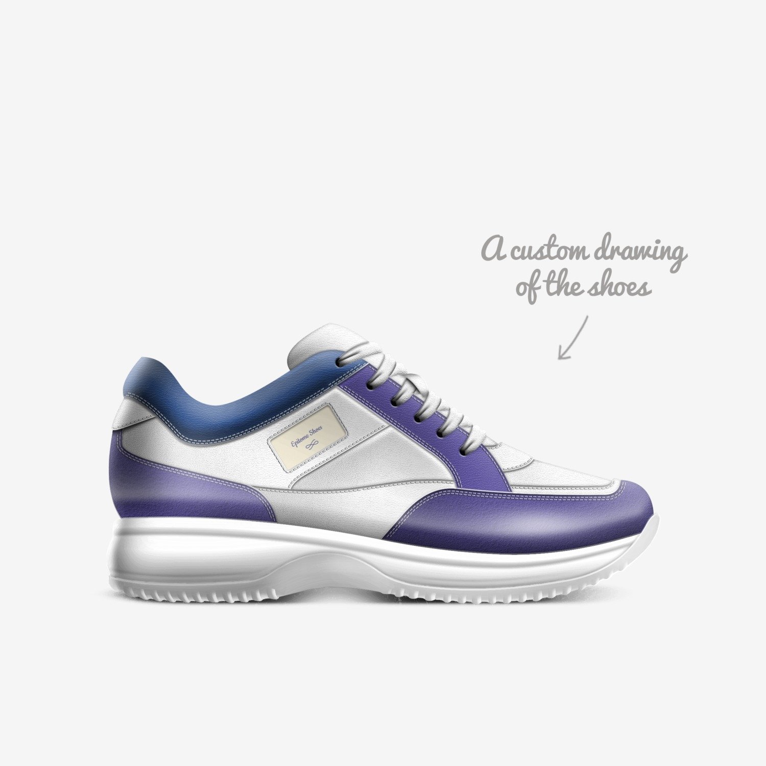 Swag custom made in Italy shoes by Michele Bryant | Sketch view