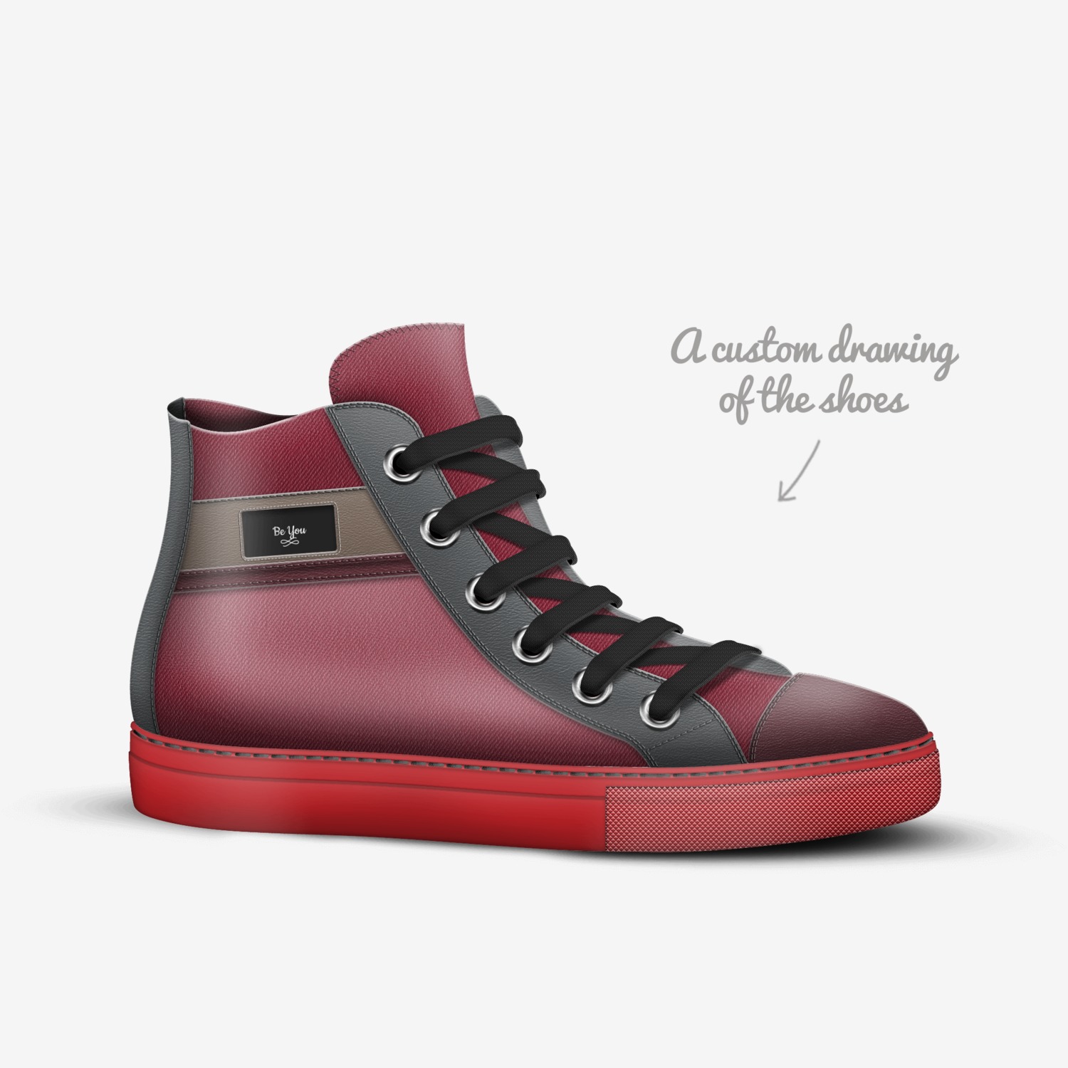 Be You custom made in Italy shoes by Ladonna Gummo | Sketch view
