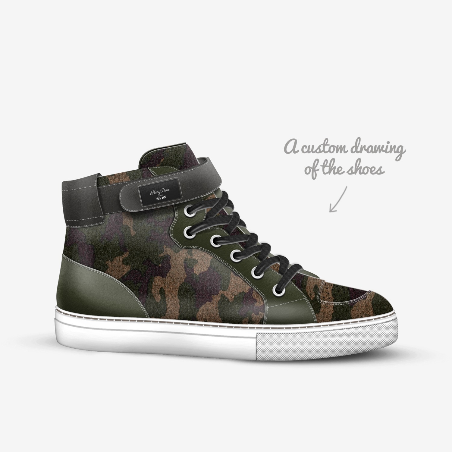 KingDair custom made in Italy shoes by Michael O'Neal | Sketch view
