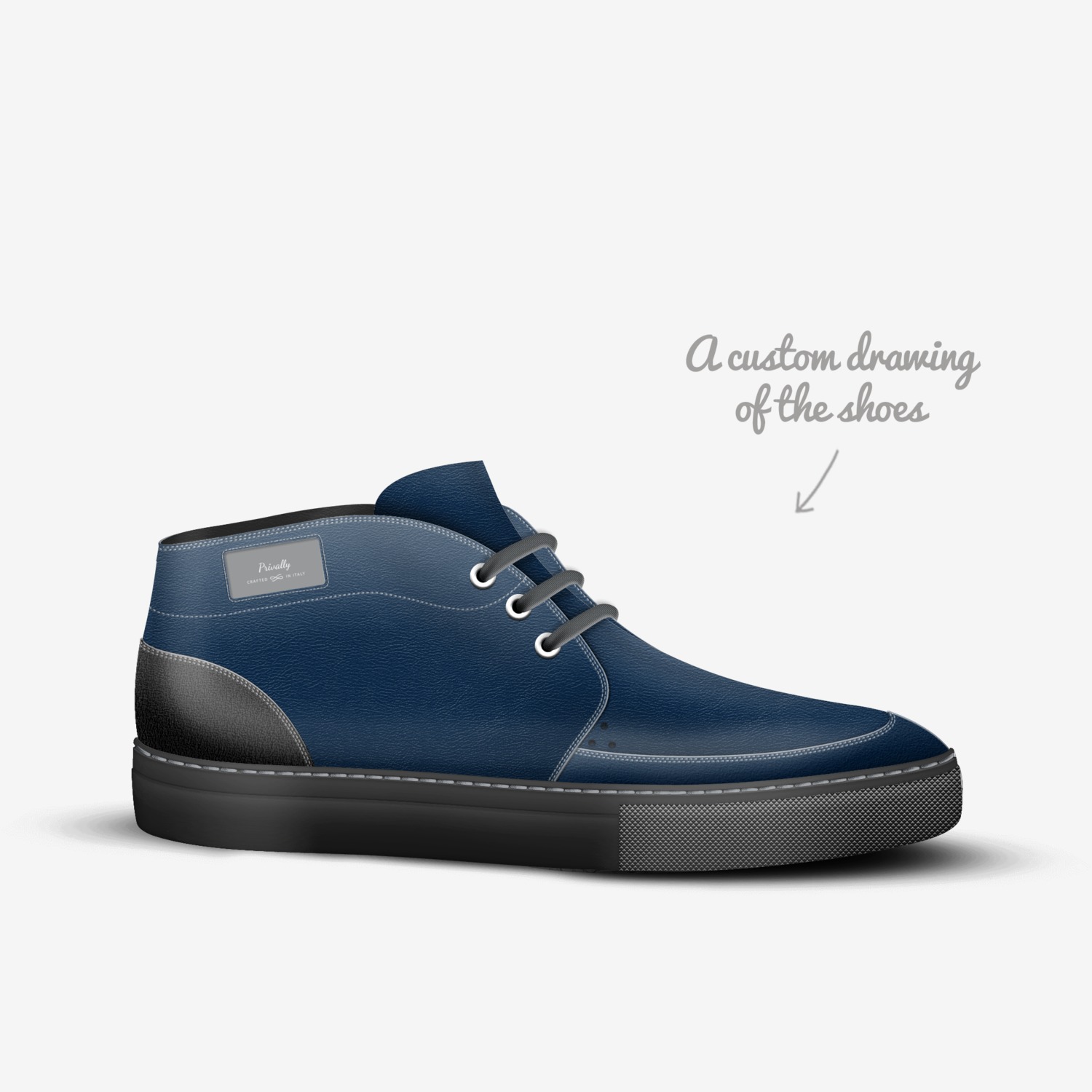 Privally custom made in Italy shoes by Bobby Youngblood | Sketch view