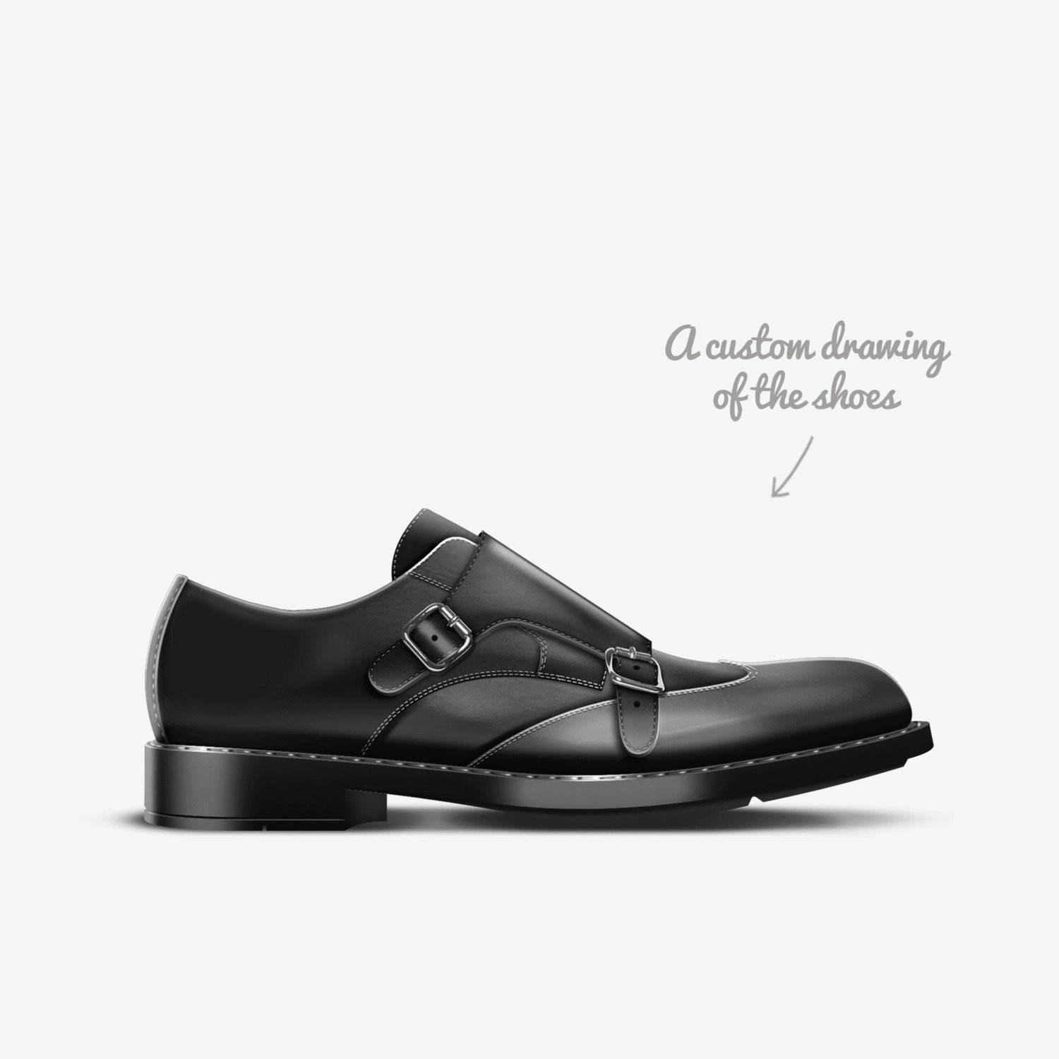 LG Ellington custom made in Italy shoes by Lady Grey | Sketch view