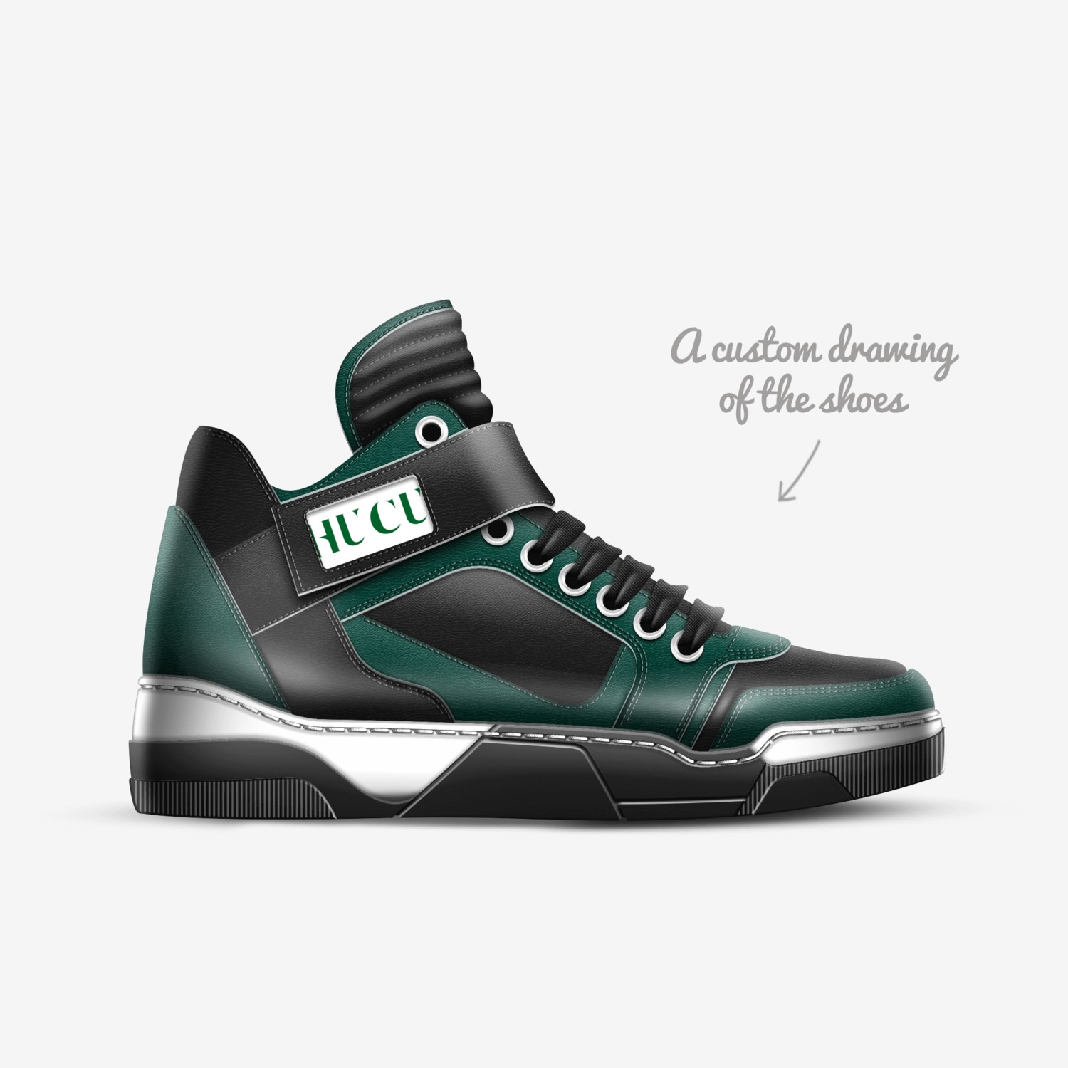 HUCU custom made in Italy shoes by James Jackson | Sketch view