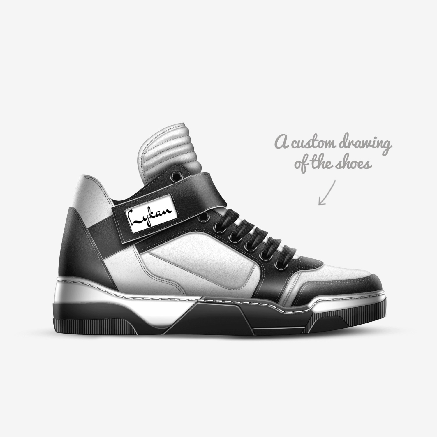 Space X custom made in Italy shoes by Matthew Ellard | Sketch view